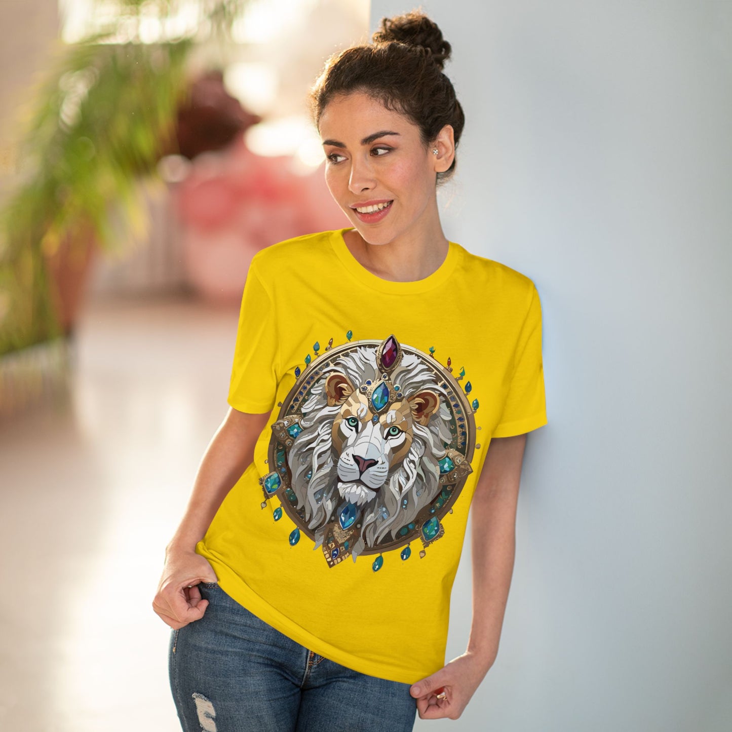 Organic T-shirt with Animals - Lion