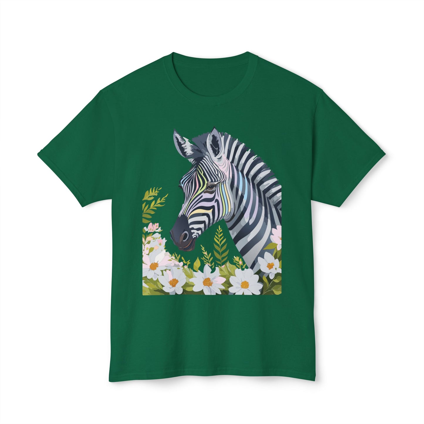 Zebra T-Shirt, Vintage Zebra Tee, Floral Tees, Zebra Art Design Shirt, Tee Shirt with Zebra 7