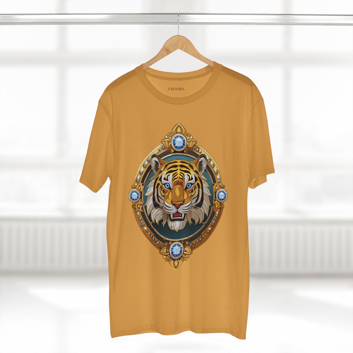 Unisex Premium Cotton Tee Shirt With Antique Animal Medallion Design