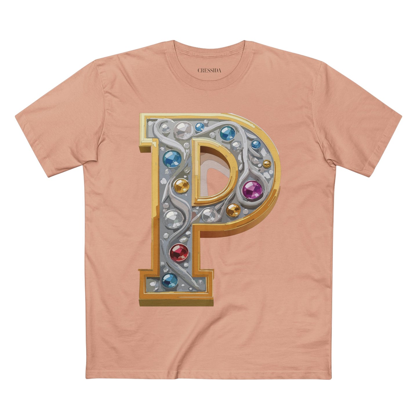 Letter Shirt, Shirt with Letters, Tee Shirt with Gold Letters