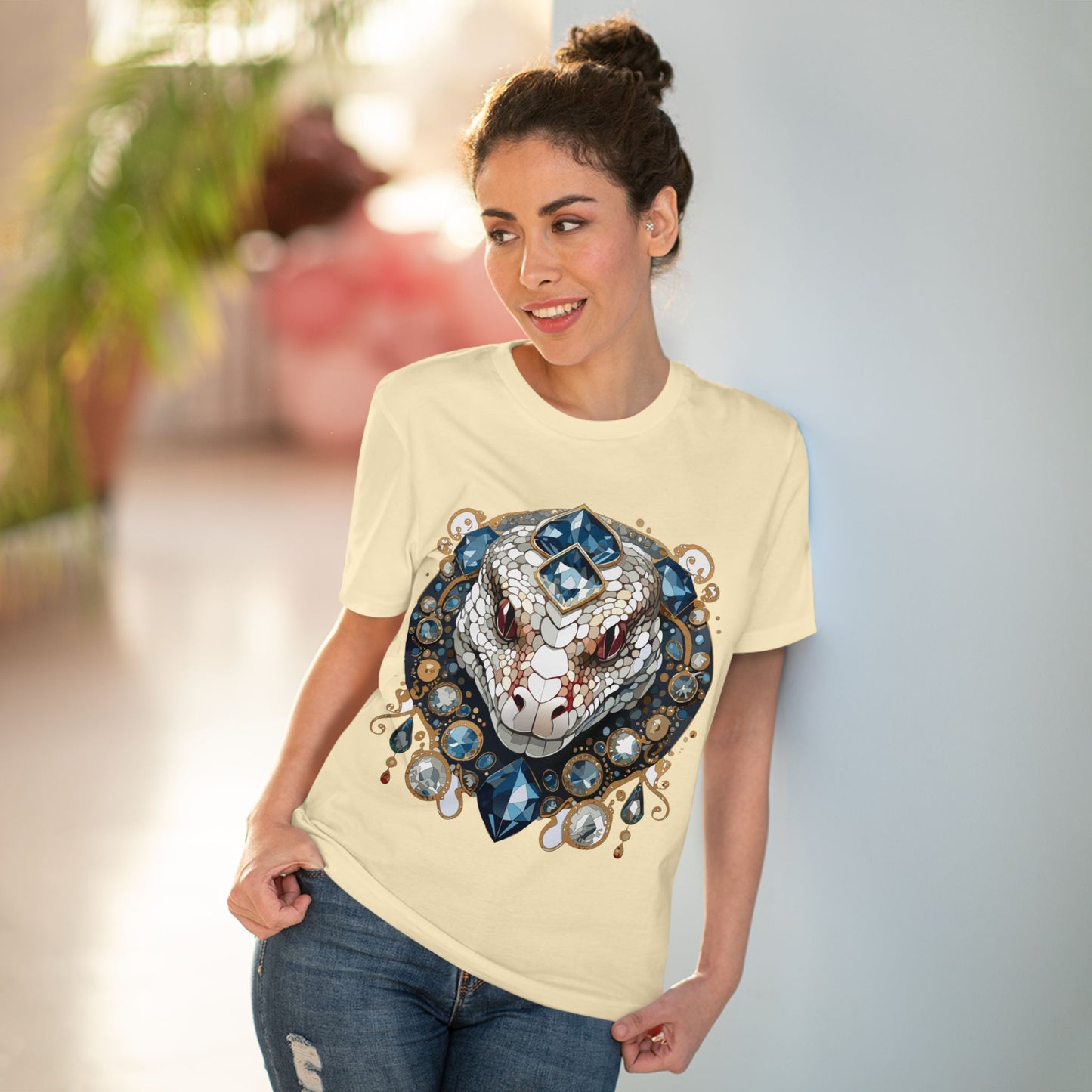 Organic T-shirt with Animals - Python