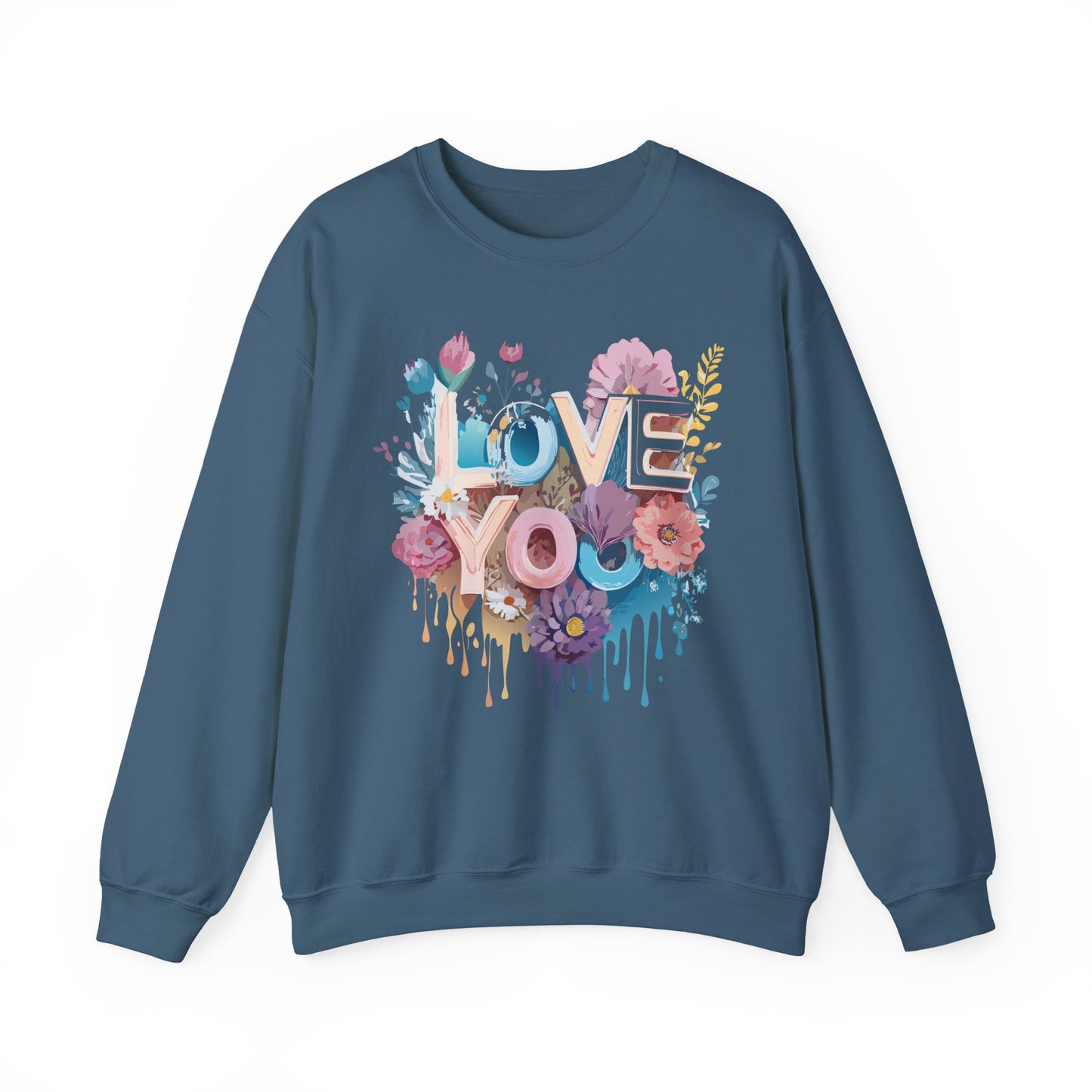 Floral Love Sweatshirt, Valentine's Day Sweatshirt, Love Flower Sweatshirt