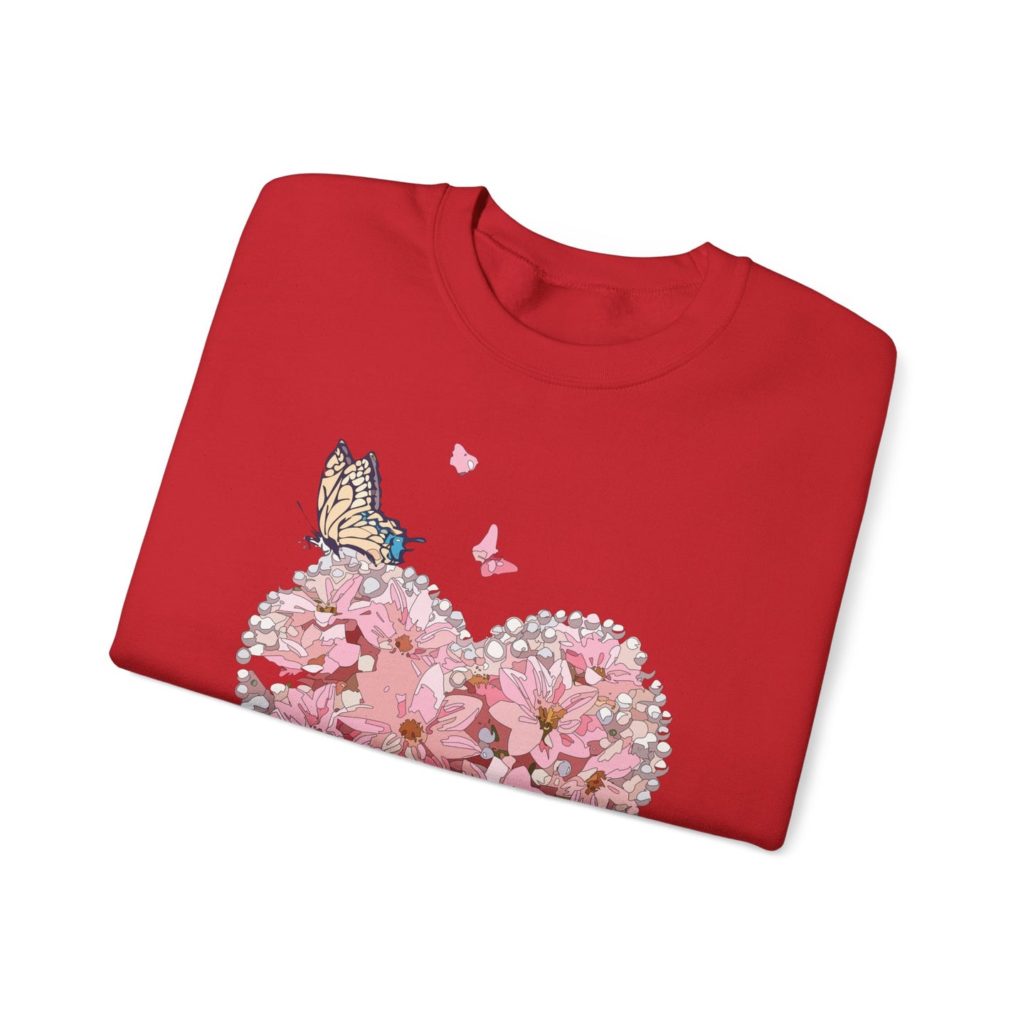 Floral Heart Sweatshirt, Floral Love Sweatshirt, Valentine's Day Sweatshirt, Heart Floral Sweatshirt