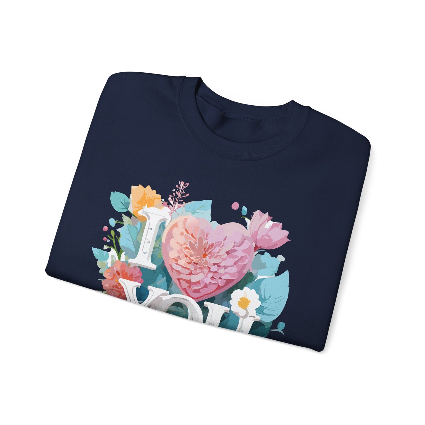 Floral Love Sweatshirt, Valentine's Day Sweatshirt, Love Flower Sweatshirt