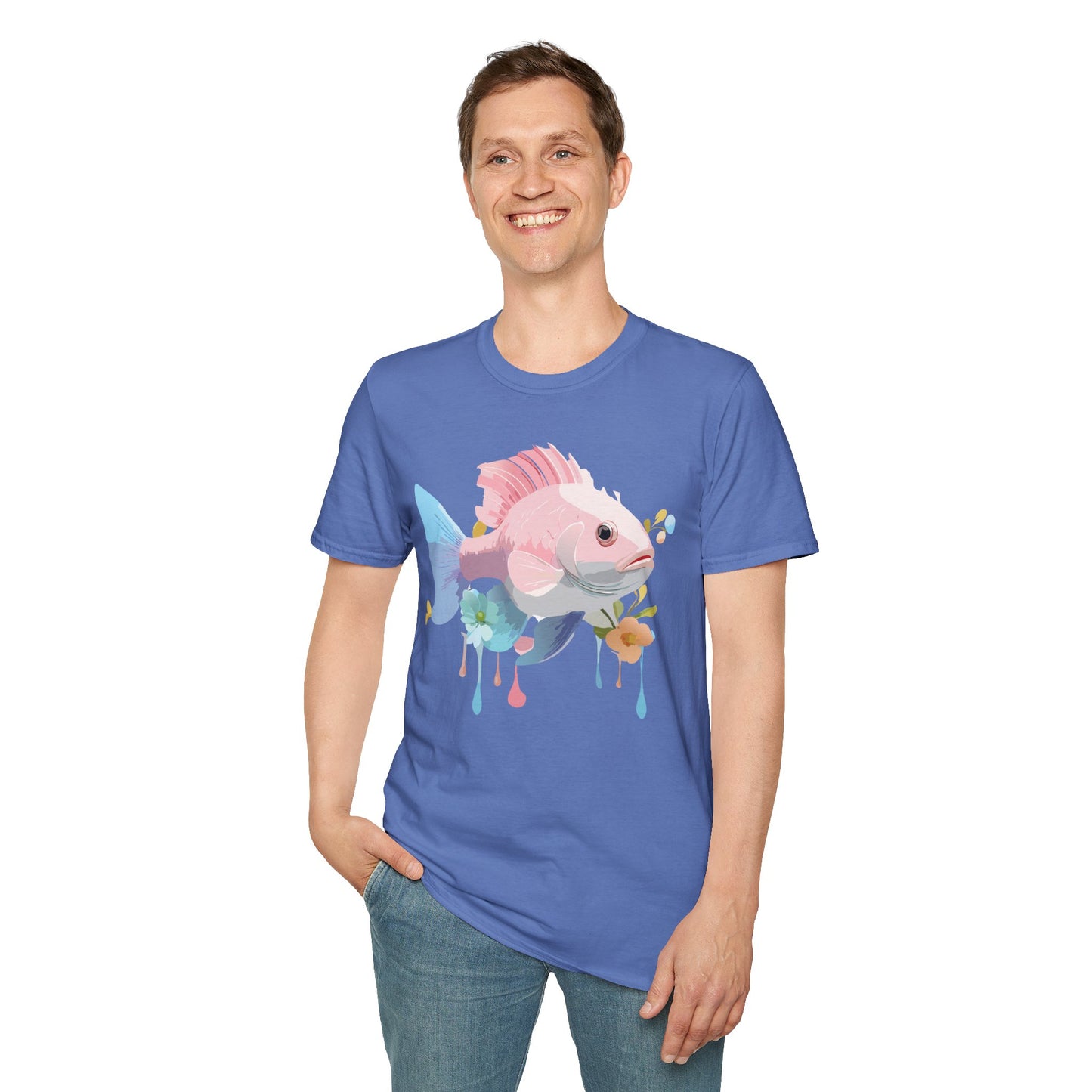 Fish Art Design Shirt, T Shirt with Fish, Graphic Shirt, Tee Shirt with Graphic Design, Shirt with Fish Graphic Art