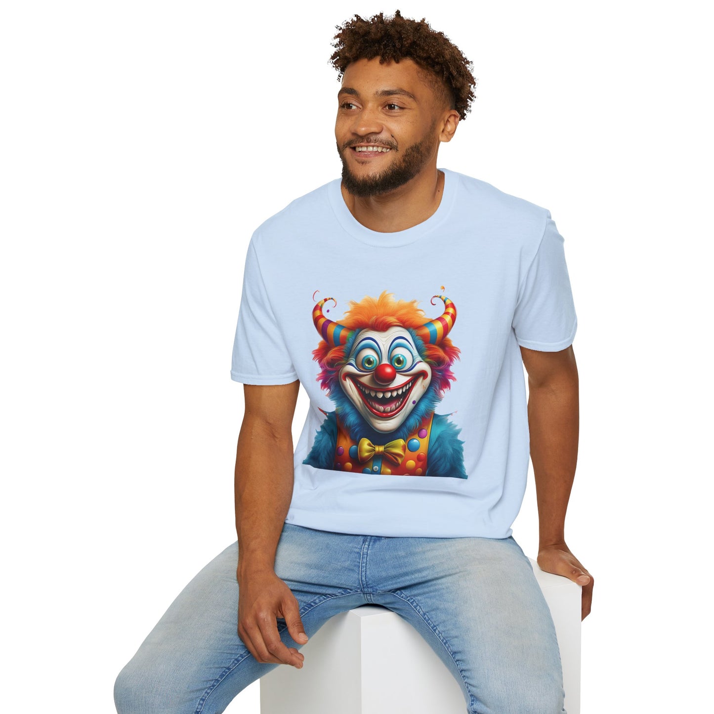 Clown Shirt, T Shirt with Clown, Funny Man Shirt, Tee Shirt with Funny Man, Circus Shirt, Shirt with Circus, Scary Man Shirt, Shirt with Scary Man