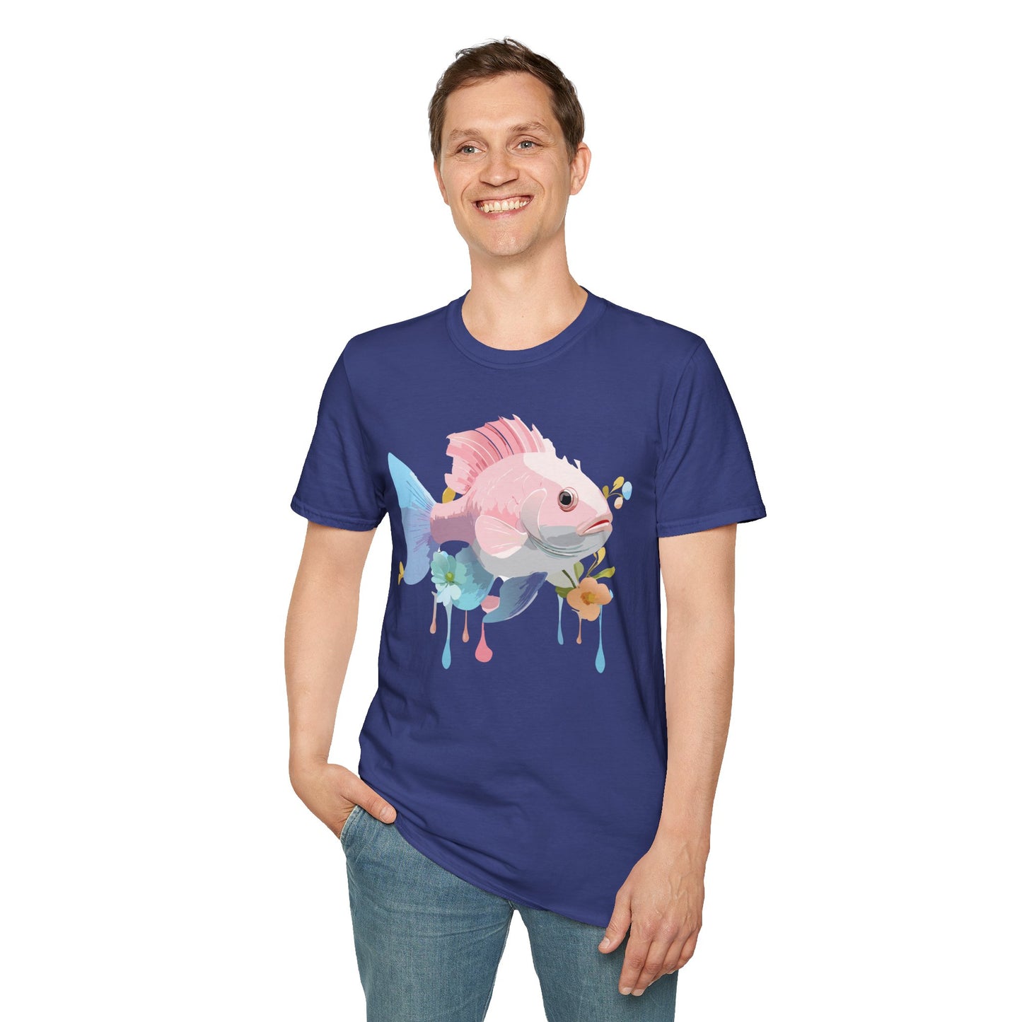Fish Art Design Shirt, T Shirt with Fish, Graphic Shirt, Tee Shirt with Graphic Design, Shirt with Fish Graphic Art