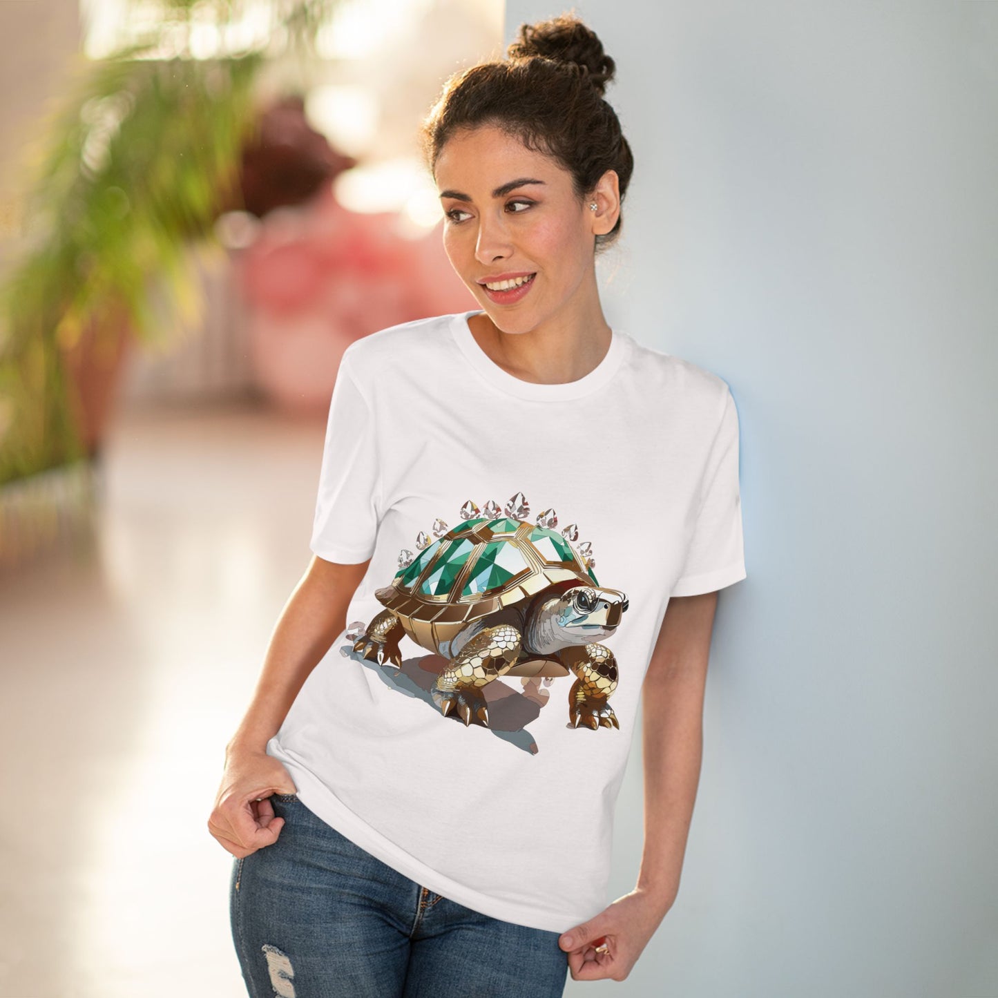 Organic T-shirt with Animals - Turtle