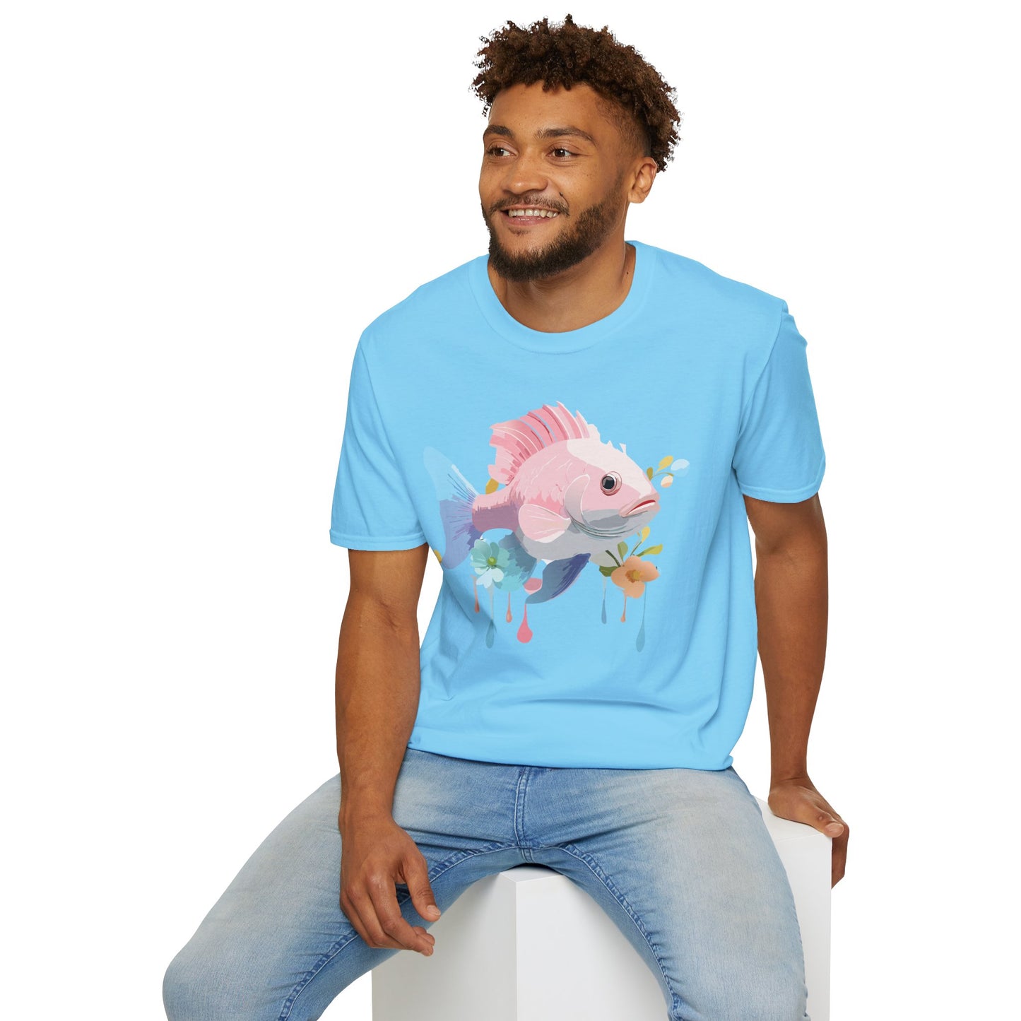 Fish Art Design Shirt, T Shirt with Fish, Graphic Shirt, Tee Shirt with Graphic Design, Shirt with Fish Graphic Art