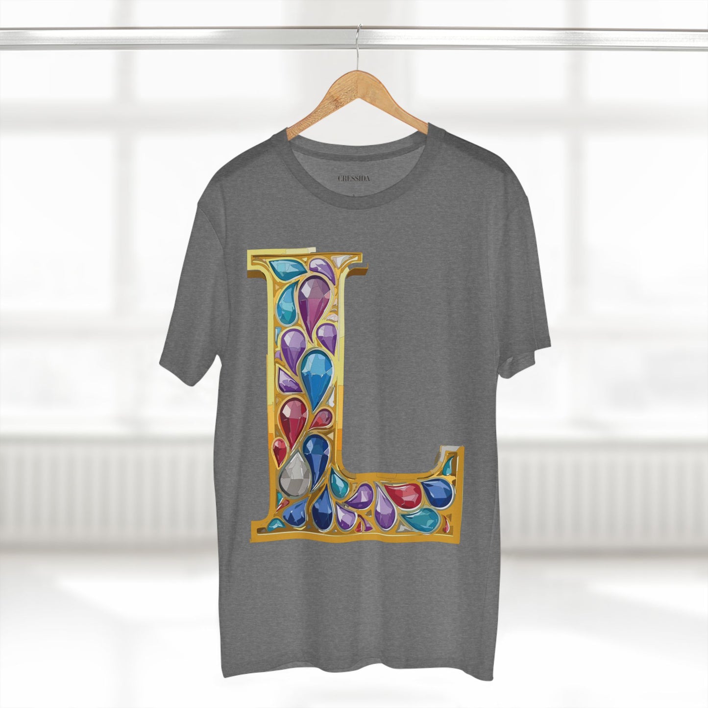 Letter Shirt, Shirt with Letters, Tee Shirt with Gold Letters