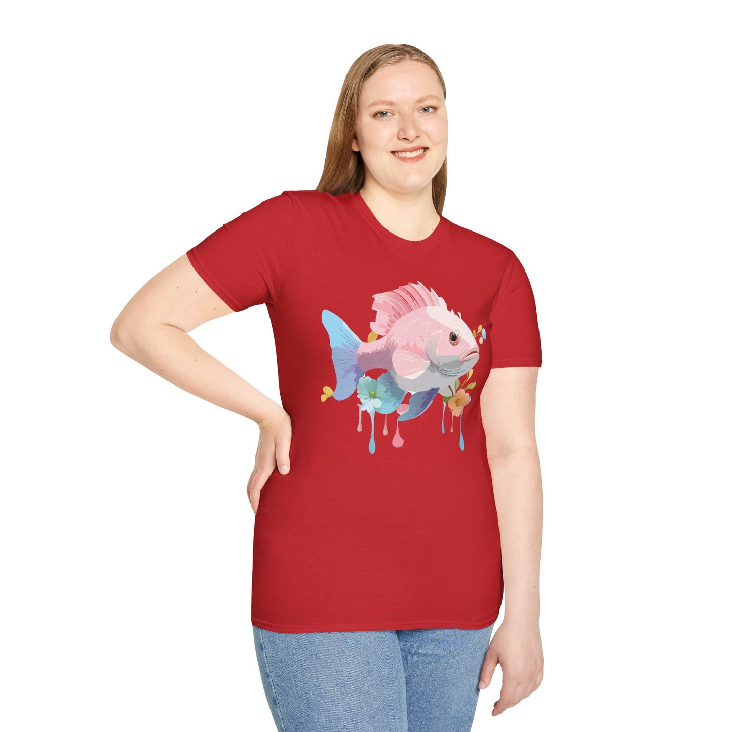 Fish Art Design Shirt, T Shirt with Fish, Graphic Shirt, Tee Shirt with Graphic Design, Shirt with Fish Graphic Art