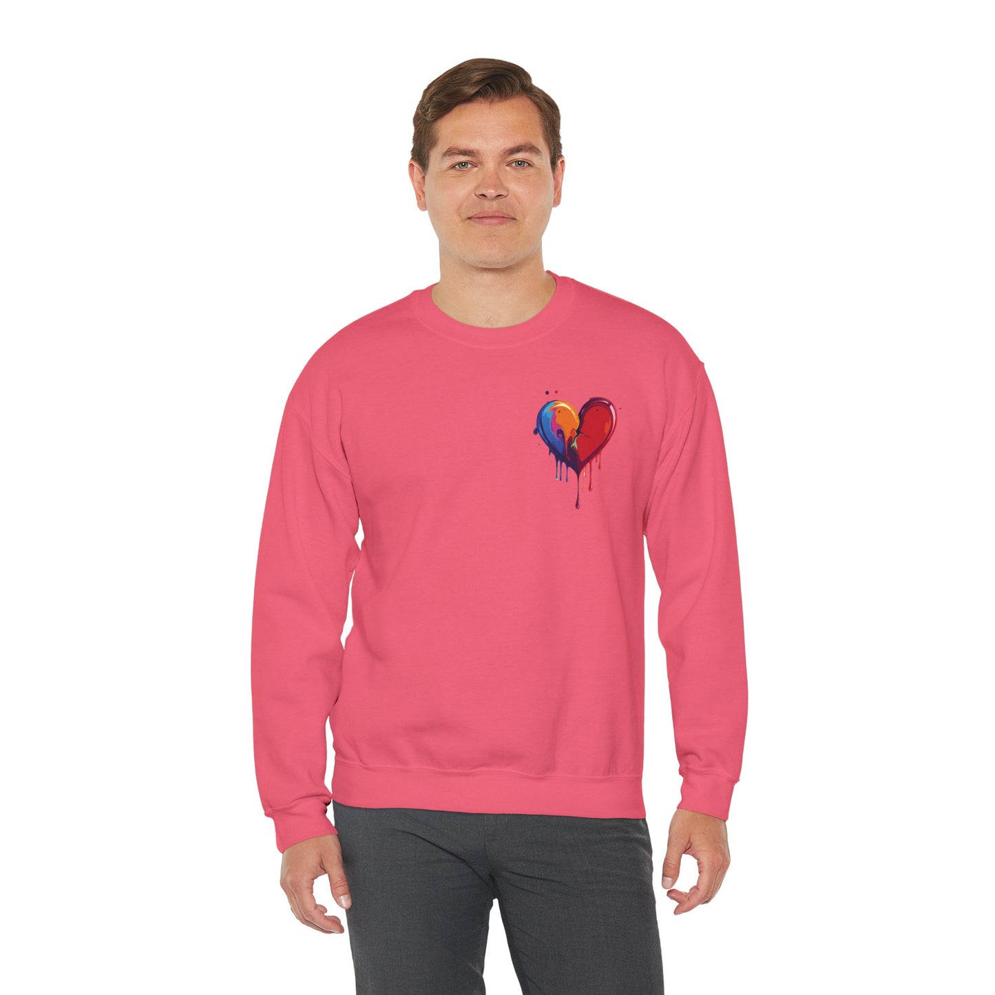 Small Bleeding Heart Sweatshirt, Small Heart Sweatshirt, Valentine's Day Sweatshirt, Heart Sweatshirt 117