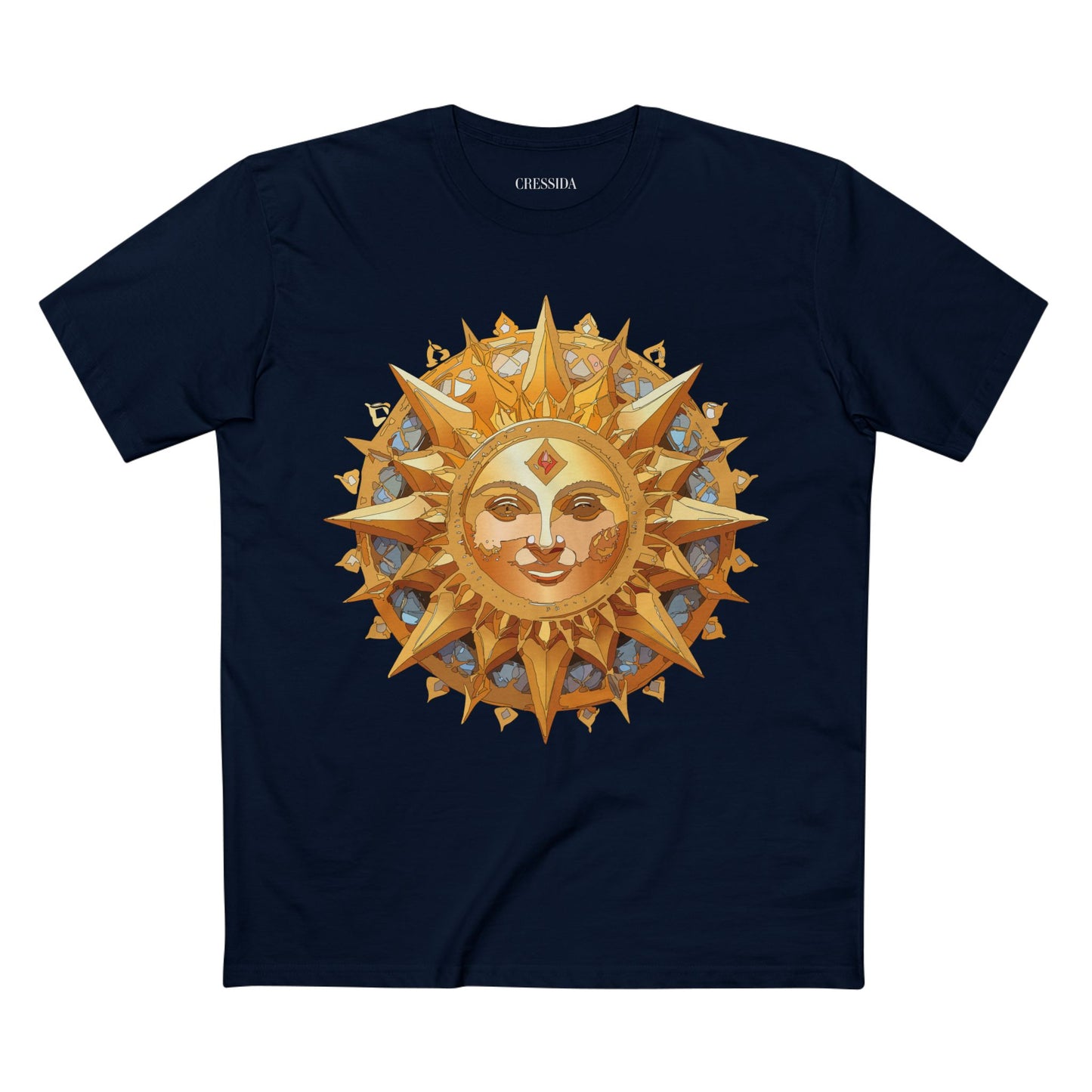 Sun Shirt, Shirt with Sun, Tee Shirt with Gold Sun