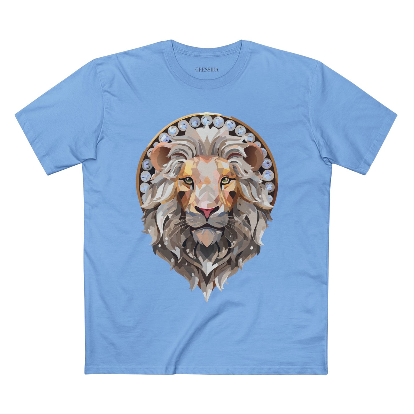Unisex Animal Print Tee With Antique Medallion Art Design Graphic