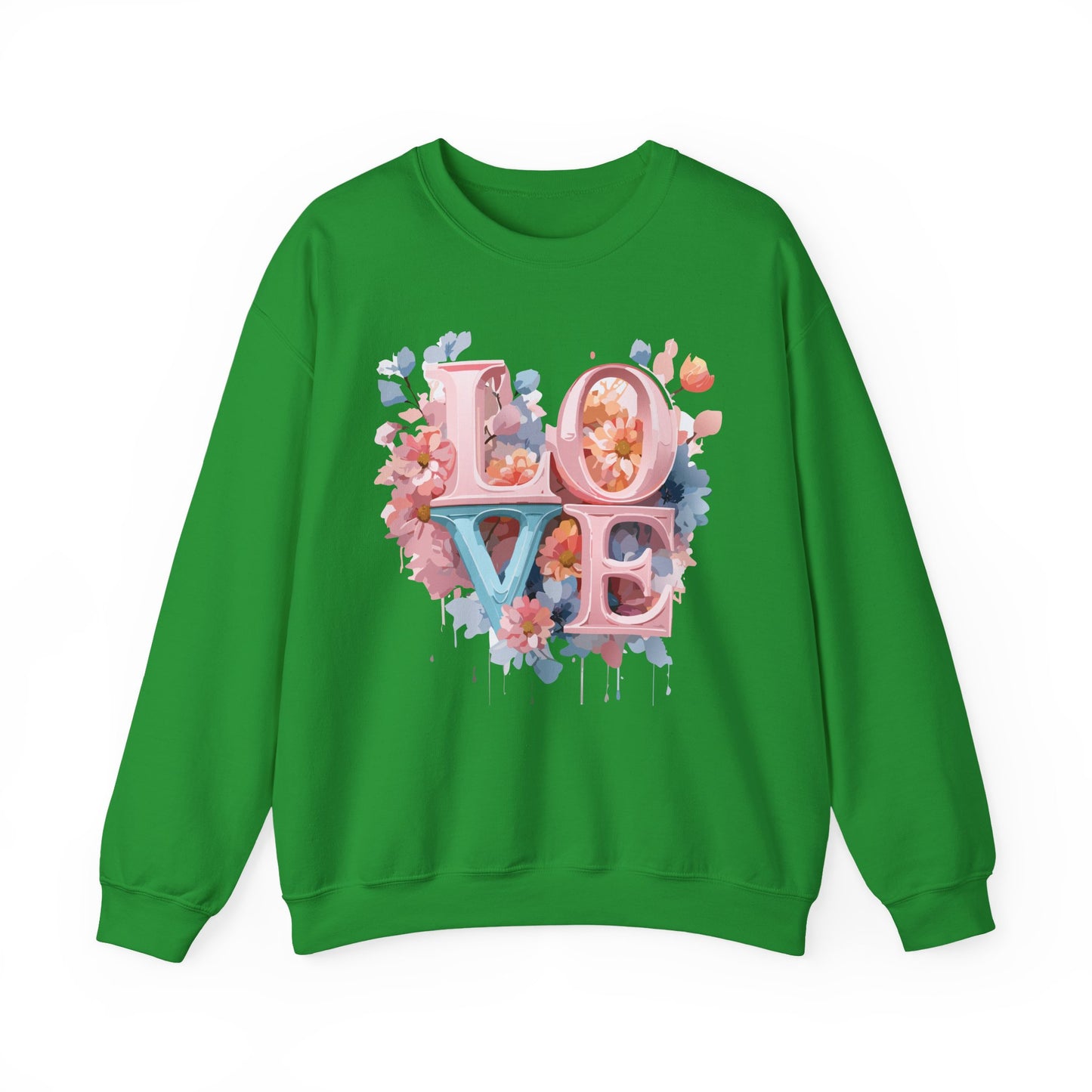 Floral Love Sweatshirt, Valentine's Day Sweatshirt, Love Flower Sweatshirt