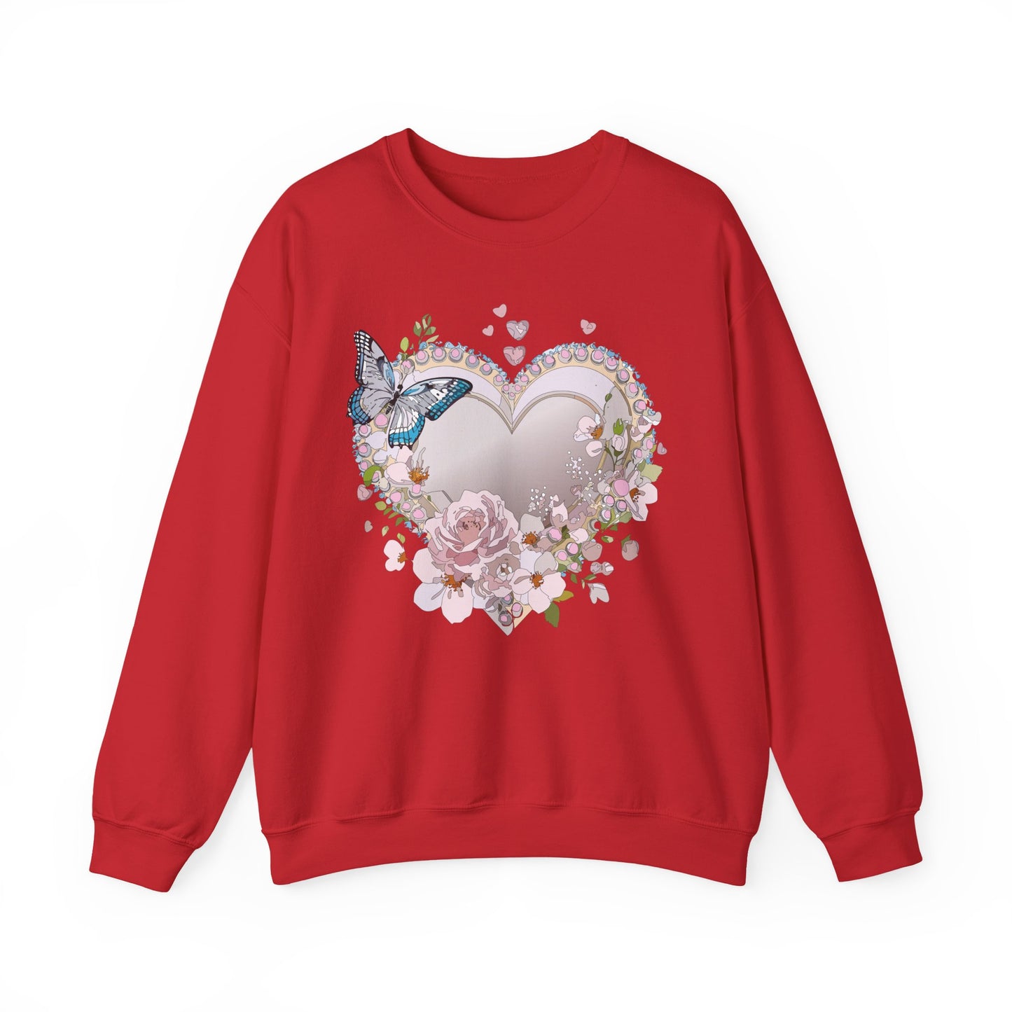Floral Heart Sweatshirt, Floral Love Sweatshirt, Valentine's Day Sweatshirt, Heart Floral Sweatshirt