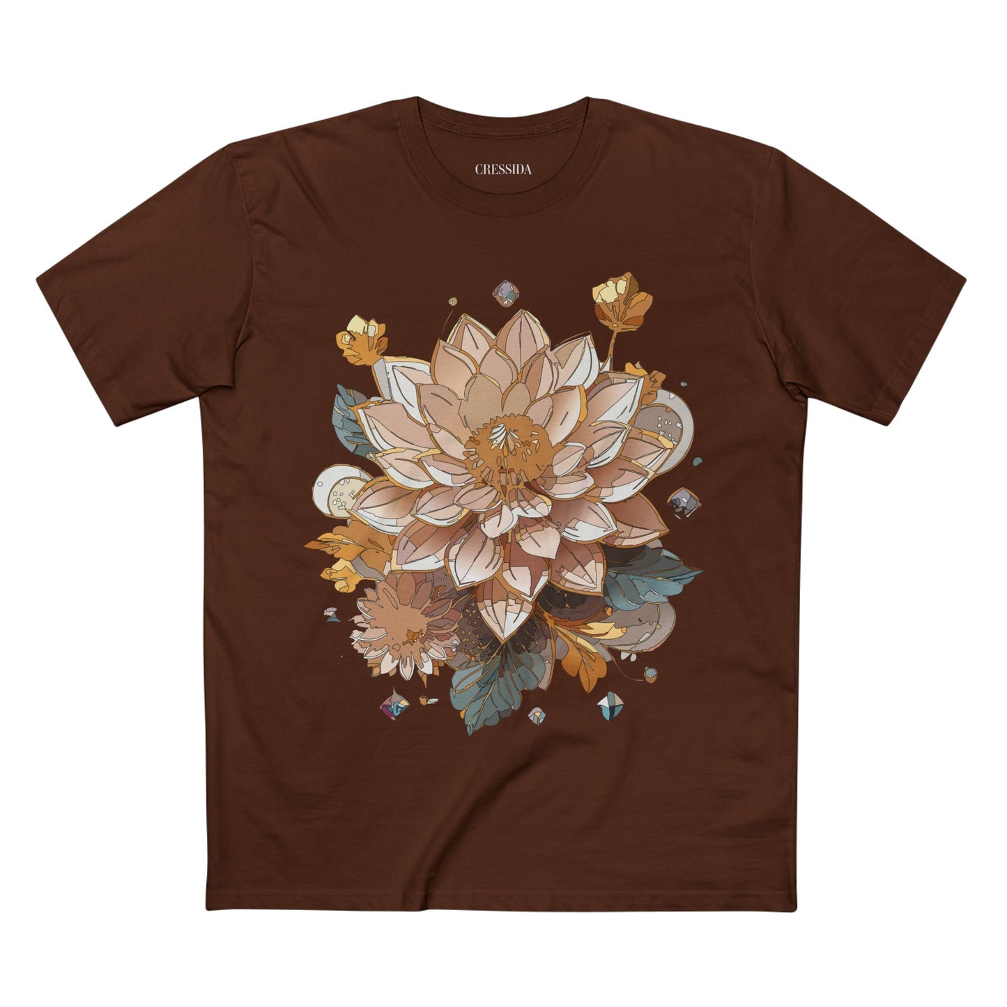 Floral Shirt, Shirt with Flower, Tee Shirt with Antique Flower