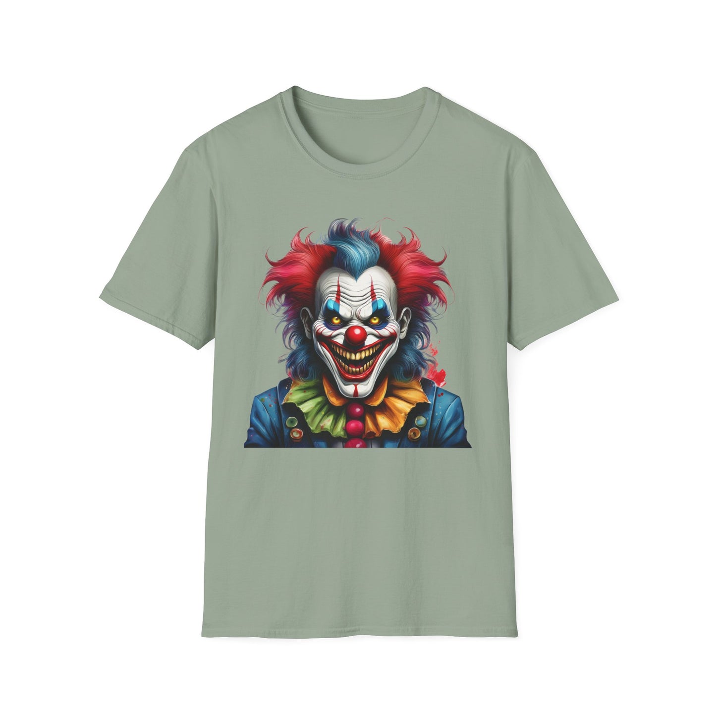 Clown Shirt, T Shirt with Clown, Funny Man Shirt, Tee Shirt with Funny Man, Circus Shirt, Shirt with Circus, Scary Man Shirt, Shirt with Scary Man