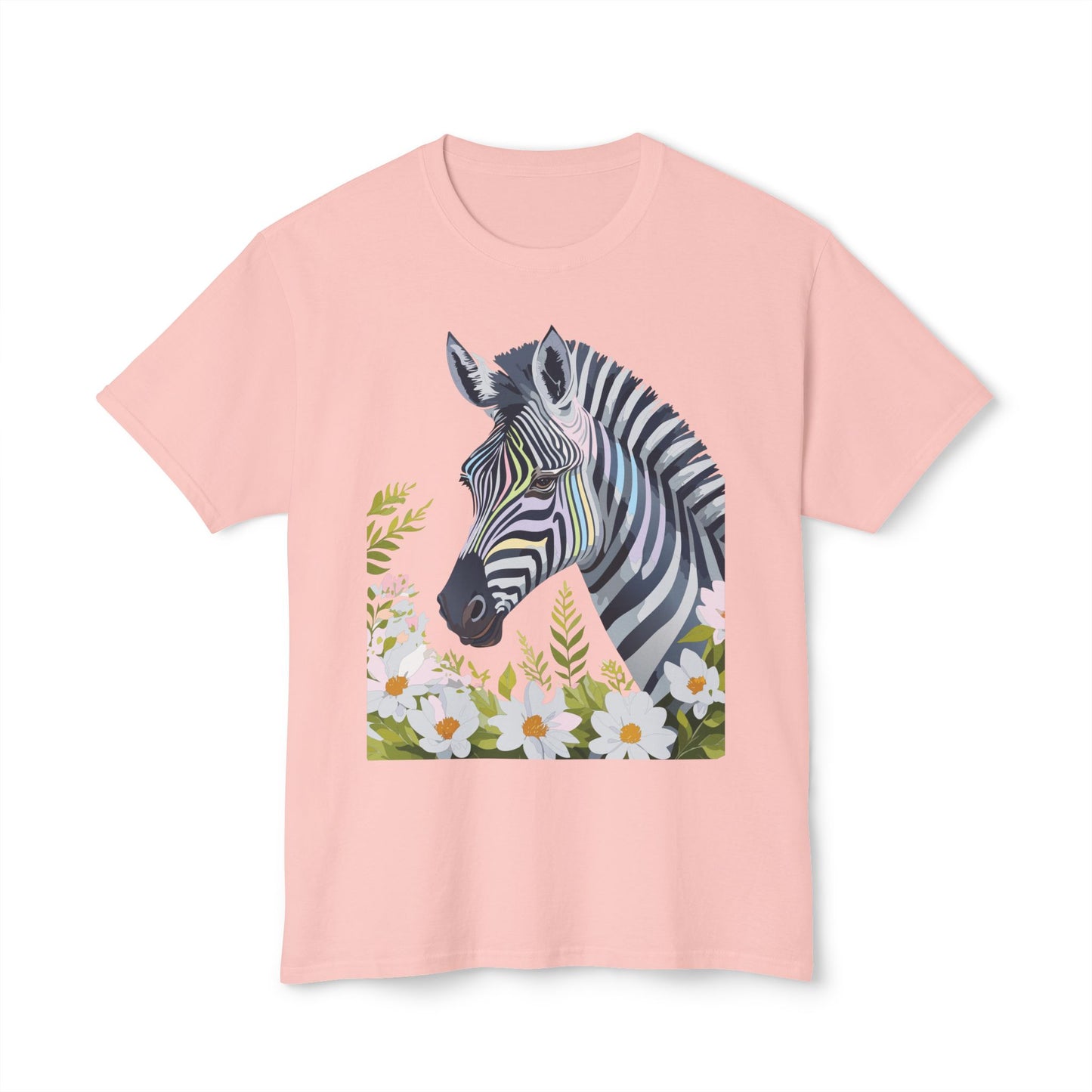 Zebra T-Shirt, Vintage Zebra Tee, Floral Tees, Zebra Art Design Shirt, Tee Shirt with Zebra 7
