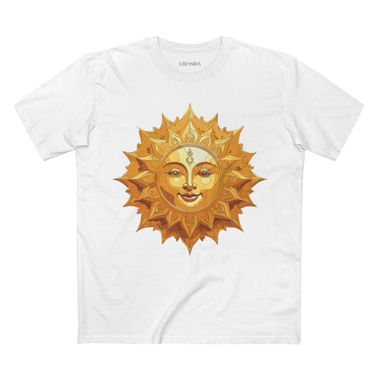 Sun Shirt, Shirt with Sun, Tee Shirt with Gold Sun