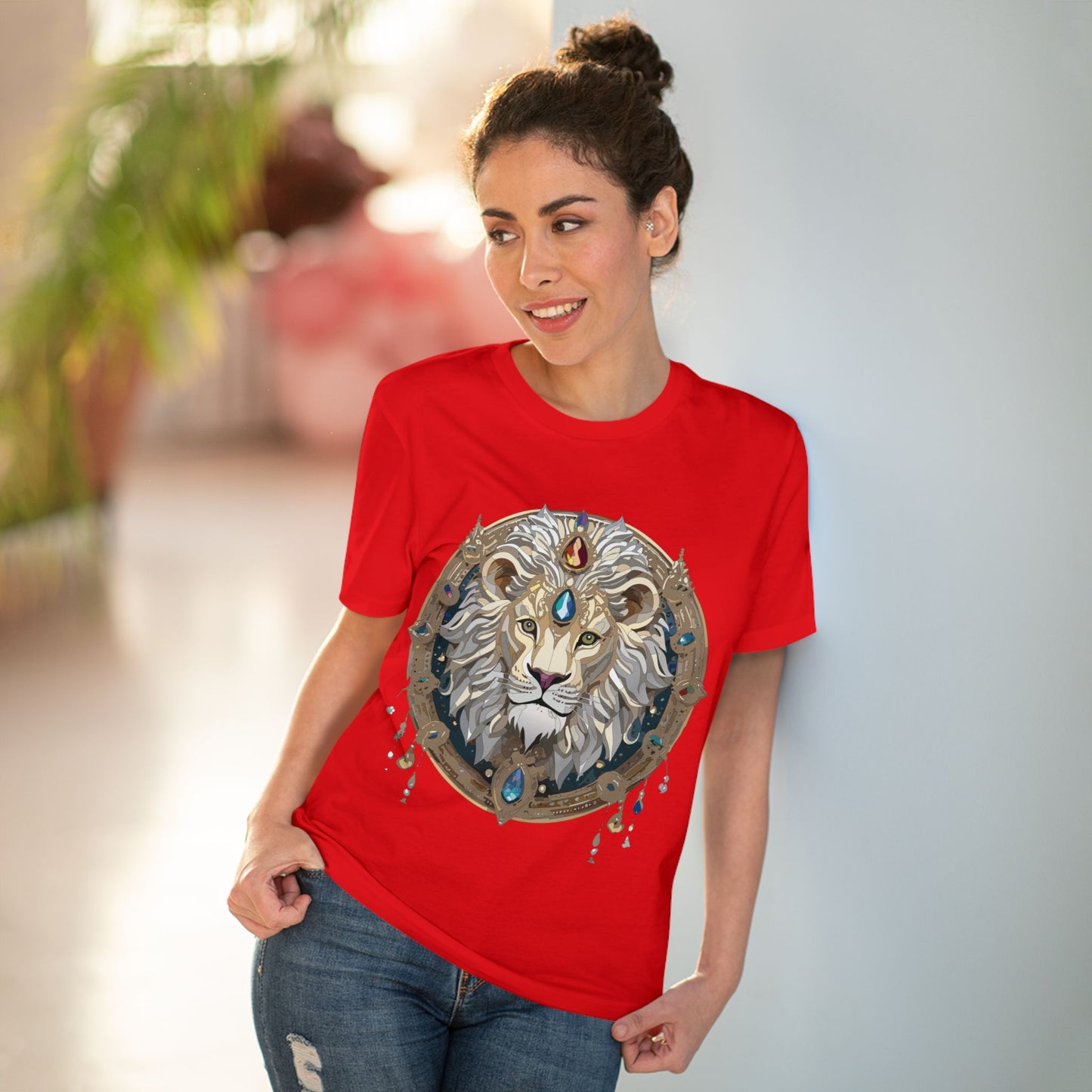 Organic T-shirt with Animals - Lion