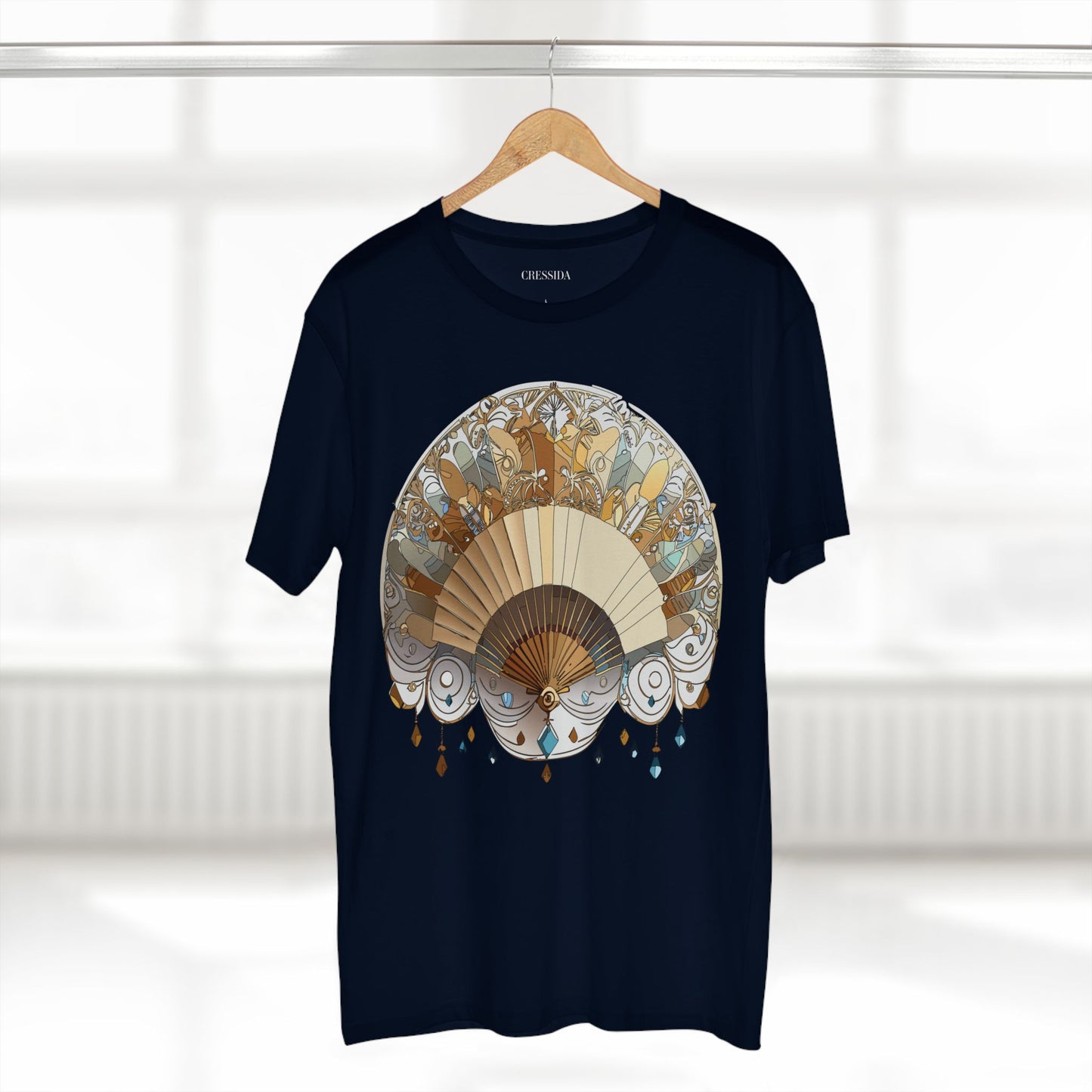 Fan shirt, Shirt with Fan, Tee Shirt with Antique Fan