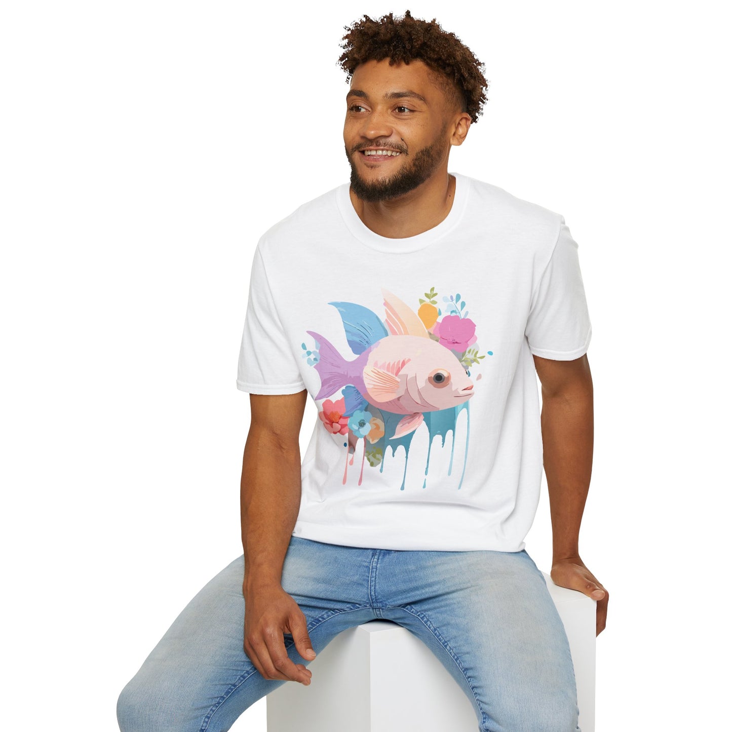 Fish Art Design Shirt, T Shirt with Fish, Graphic Shirt, Tee Shirt with Graphic Design, Shirt with Fish Graphic Art