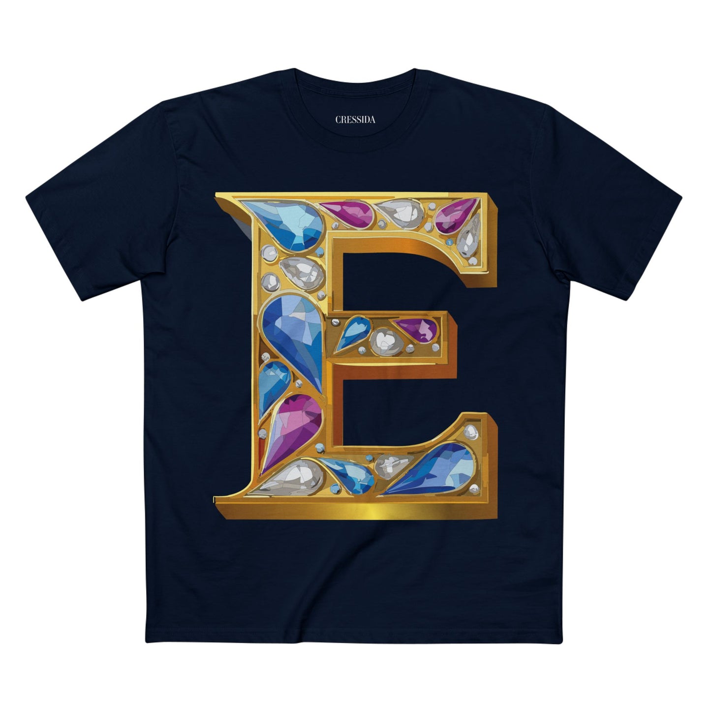 Letter Shirt, Shirt with Letters, Tee Shirt with Gold Letters