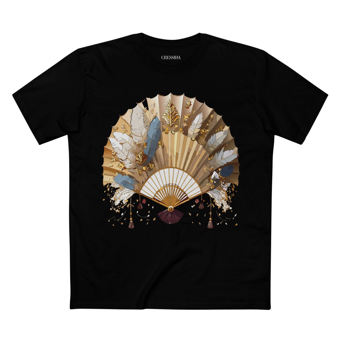 Fan shirt, Shirt with Fan, Tee Shirt with Antique Fan