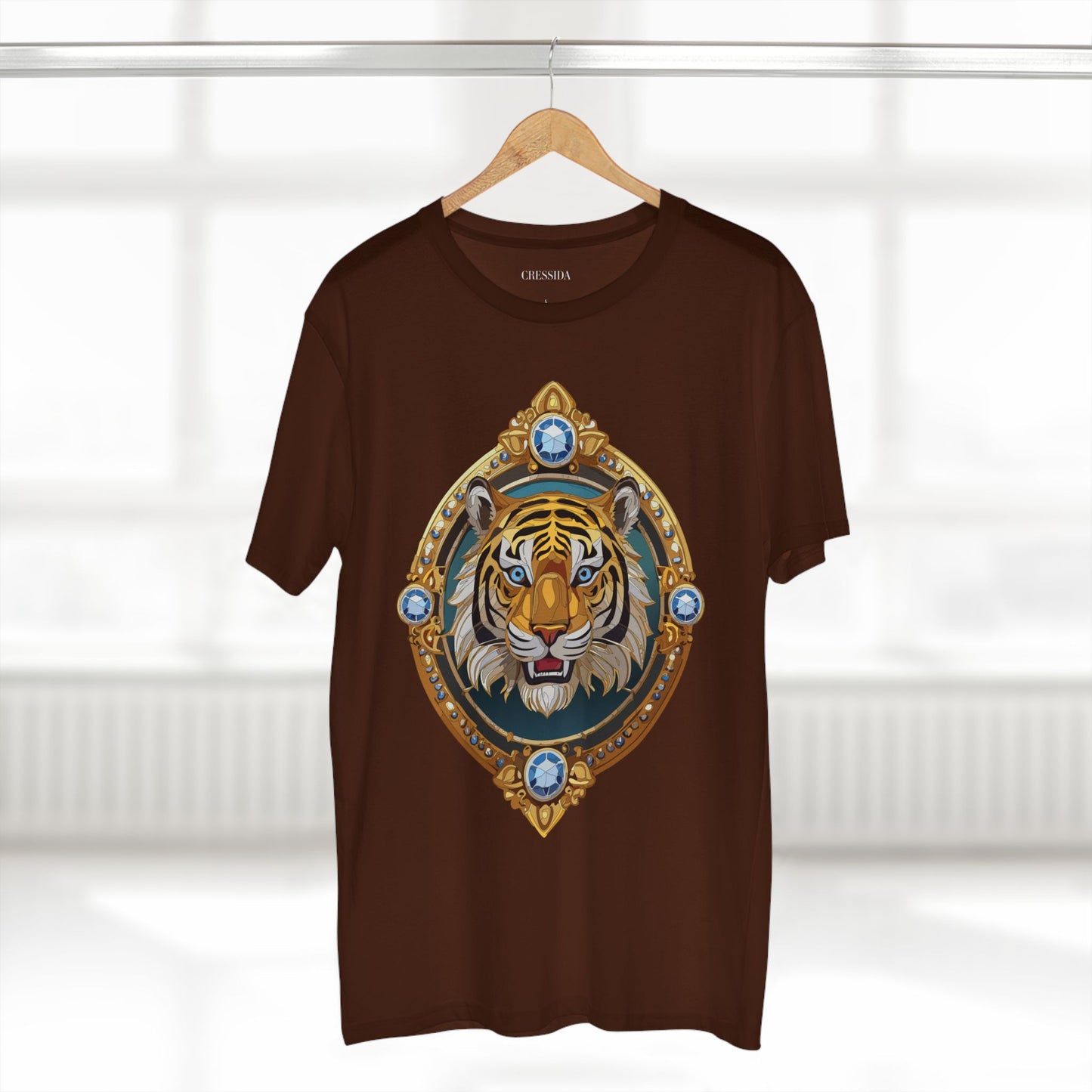 Unisex Premium Cotton Tee Shirt With Antique Animal Medallion Design