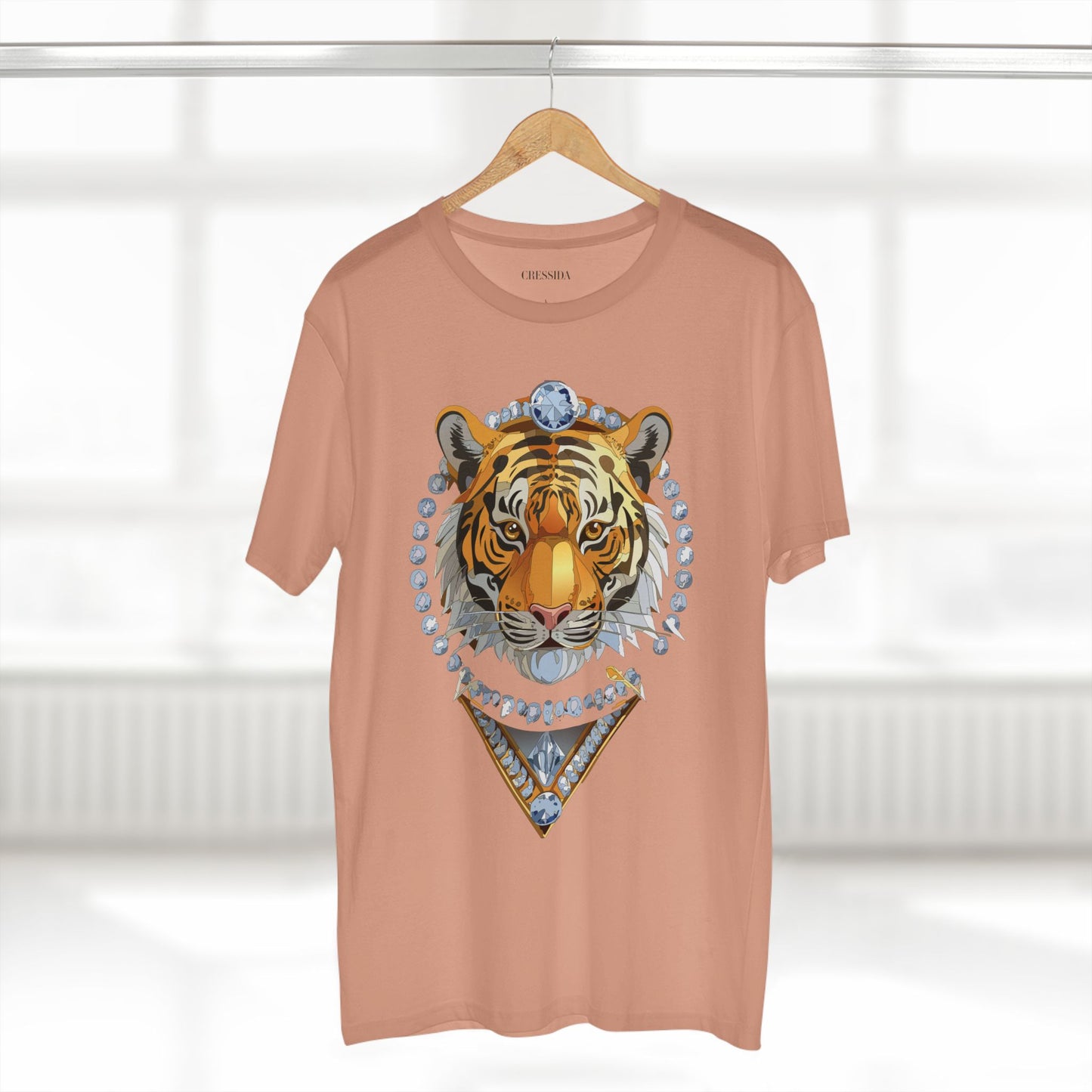 Unisex Premium Cotton Tee Shirt Featuring Antique Animal Medallion Art