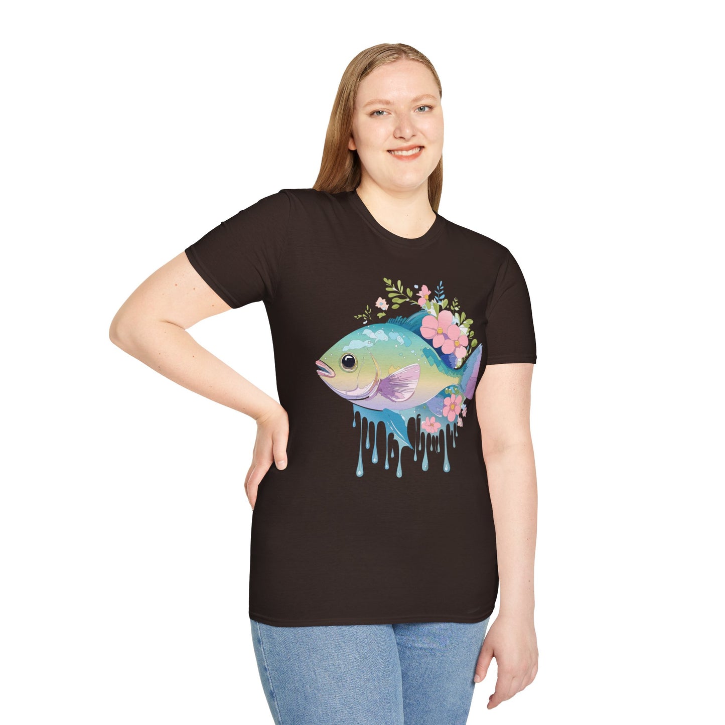 Fish Art Design Shirt, T Shirt with Fish, Graphic Shirt, Tee Shirt with Graphic Design, Shirt with Fish Graphic Art
