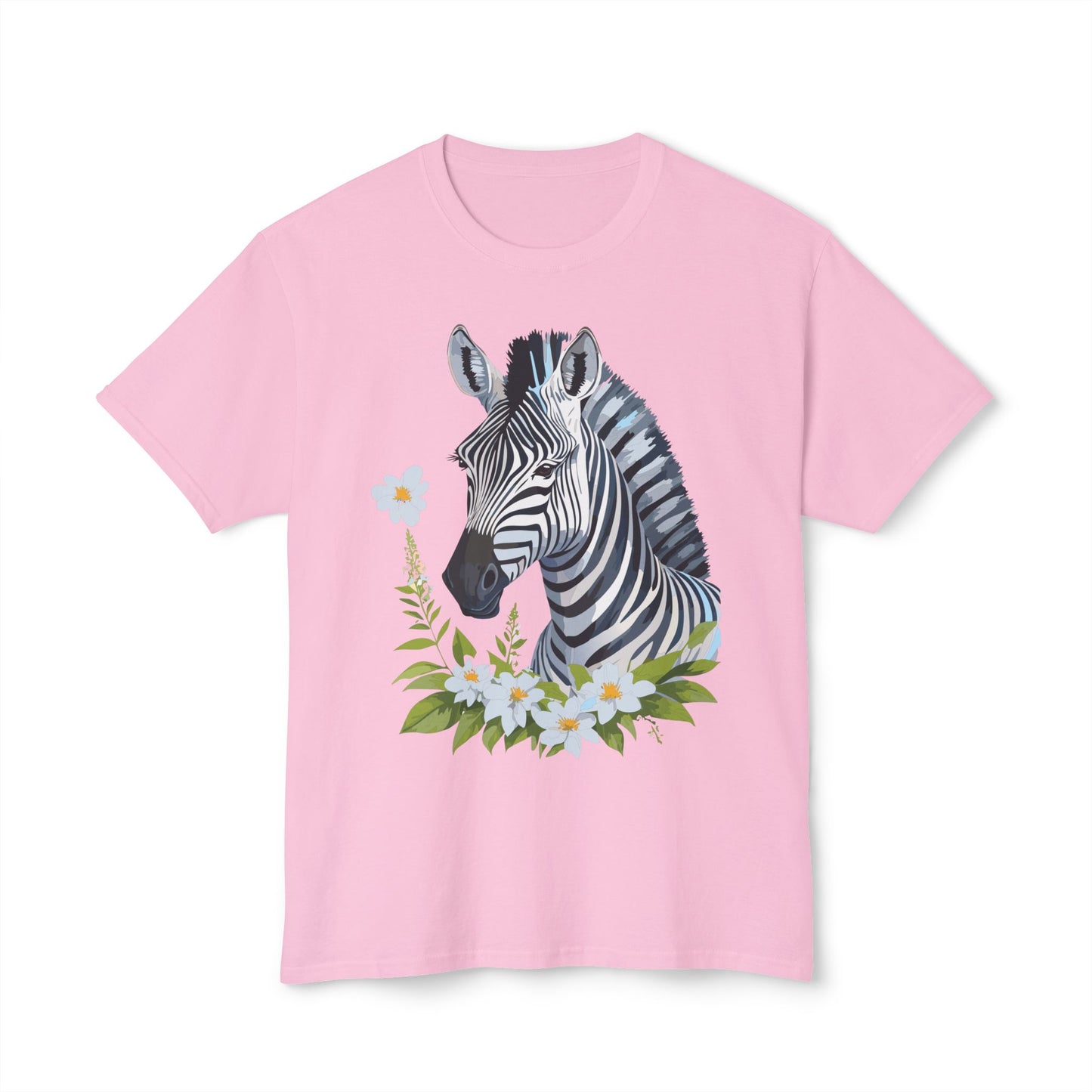 Zebra T-Shirt, Vintage Zebra Tee, Floral Tees, Zebra Art Design Shirt, Tee Shirt with Zebra 1