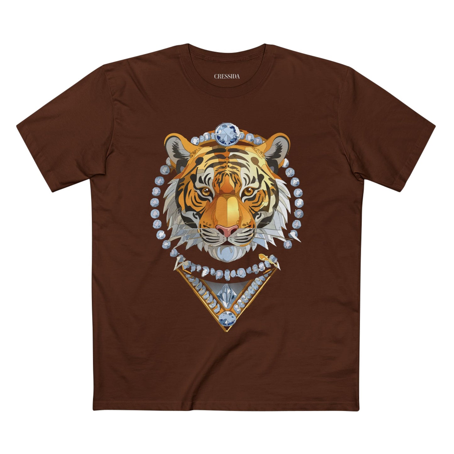 Unisex Premium Cotton Tee Shirt Featuring Antique Animal Medallion Art