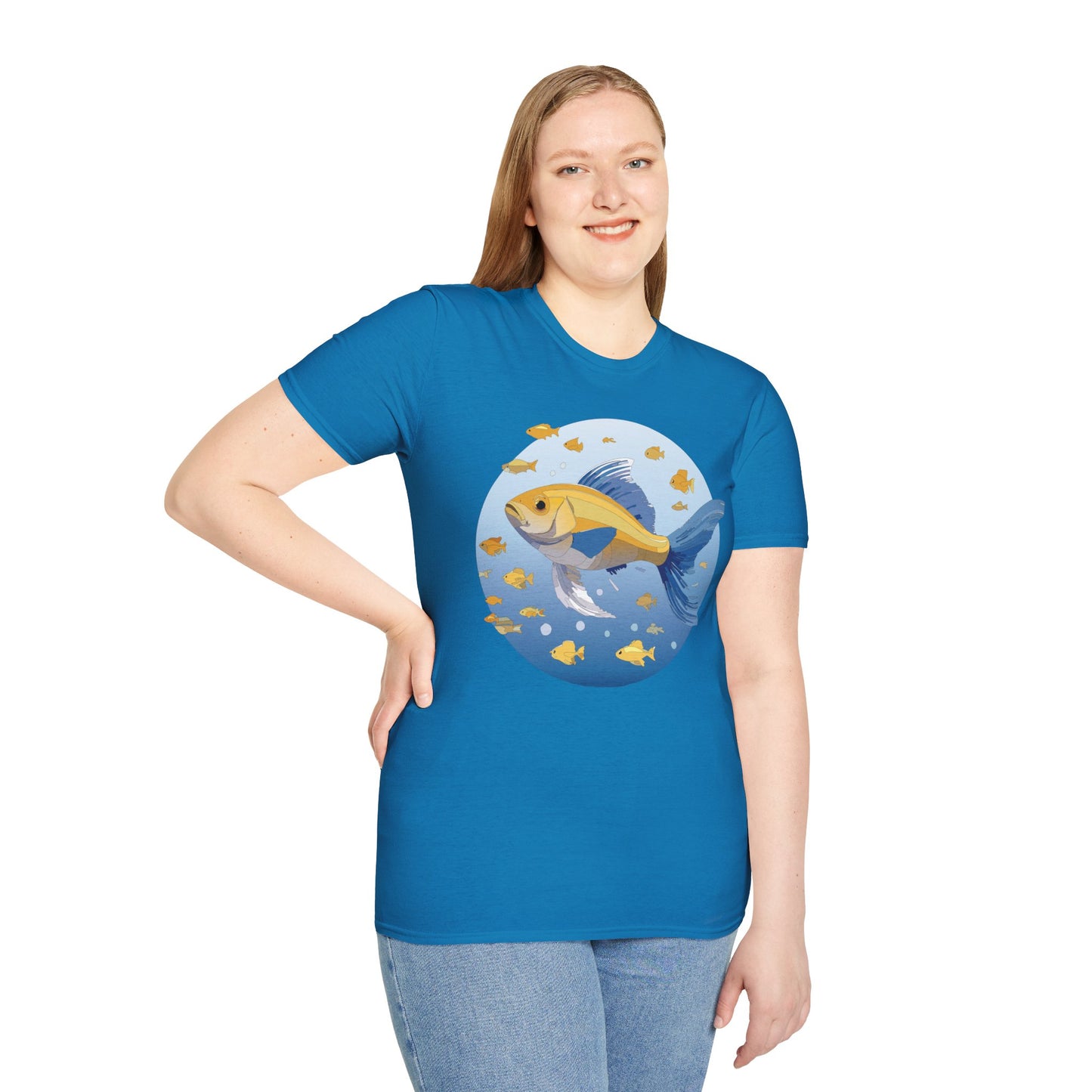 Fish Art Design Shirt, T Shirt with Fish, Graphic Shirt, Tee Shirt with Graphic Design, Shirt with Fish Graphic Art