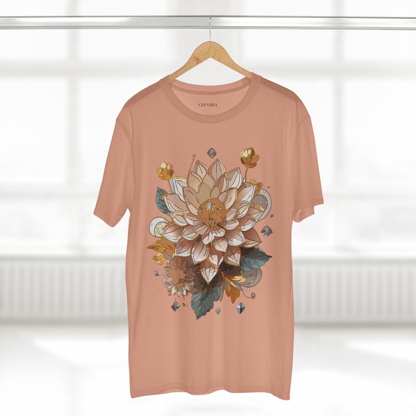 Floral Shirt, Shirt with Flower, Tee Shirt with Antique Flower