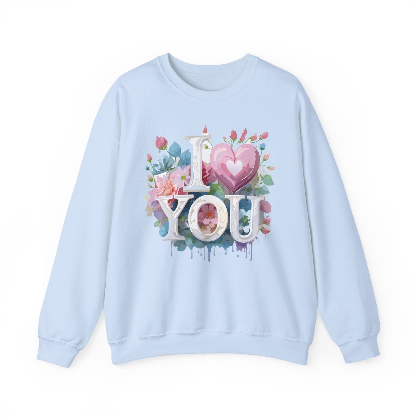 Floral Love Sweatshirt, Valentine's Day Sweatshirt, Love Flower Sweatshirt