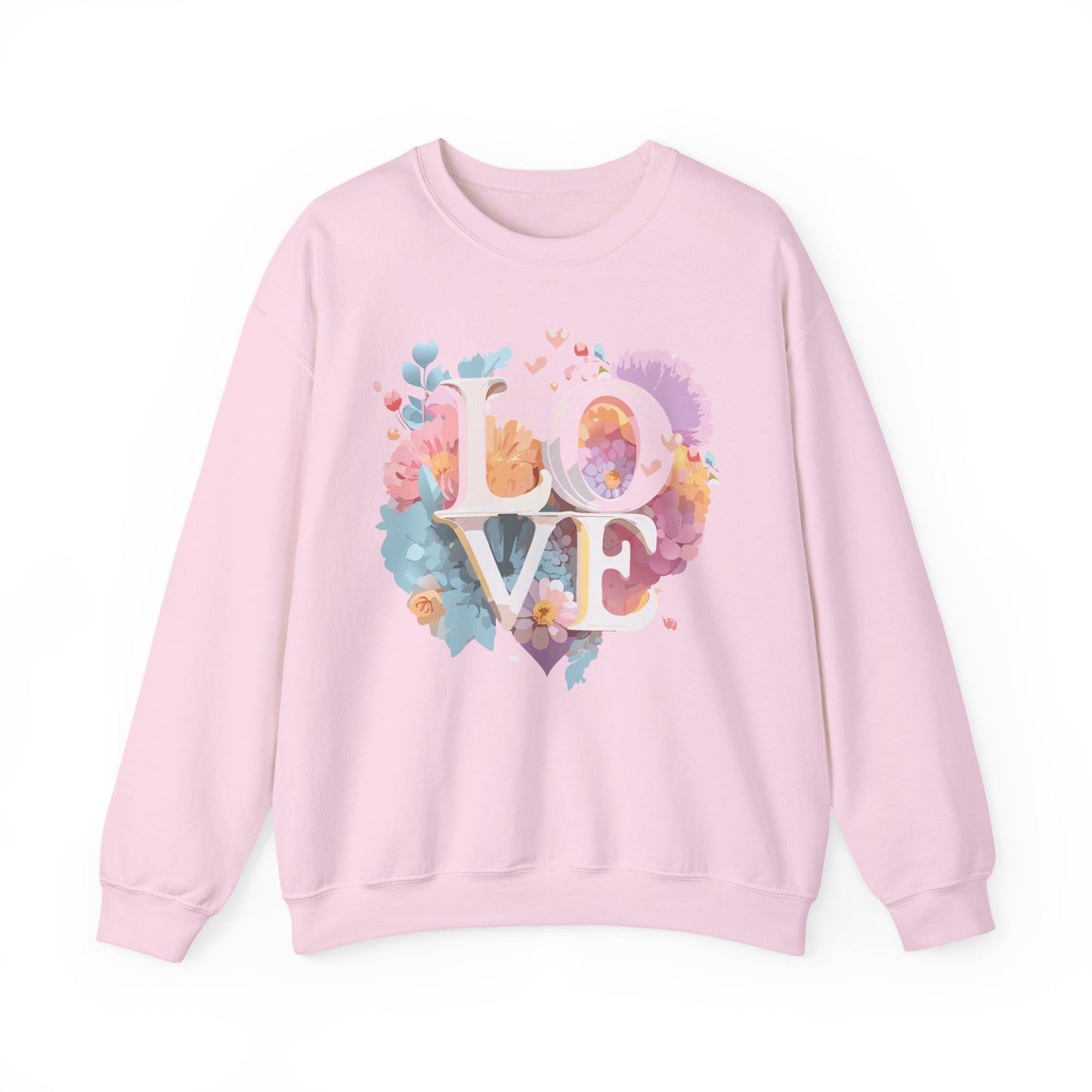 Floral Love Sweatshirt, Valentine's Day Sweatshirt, Love Flower Sweatshirt