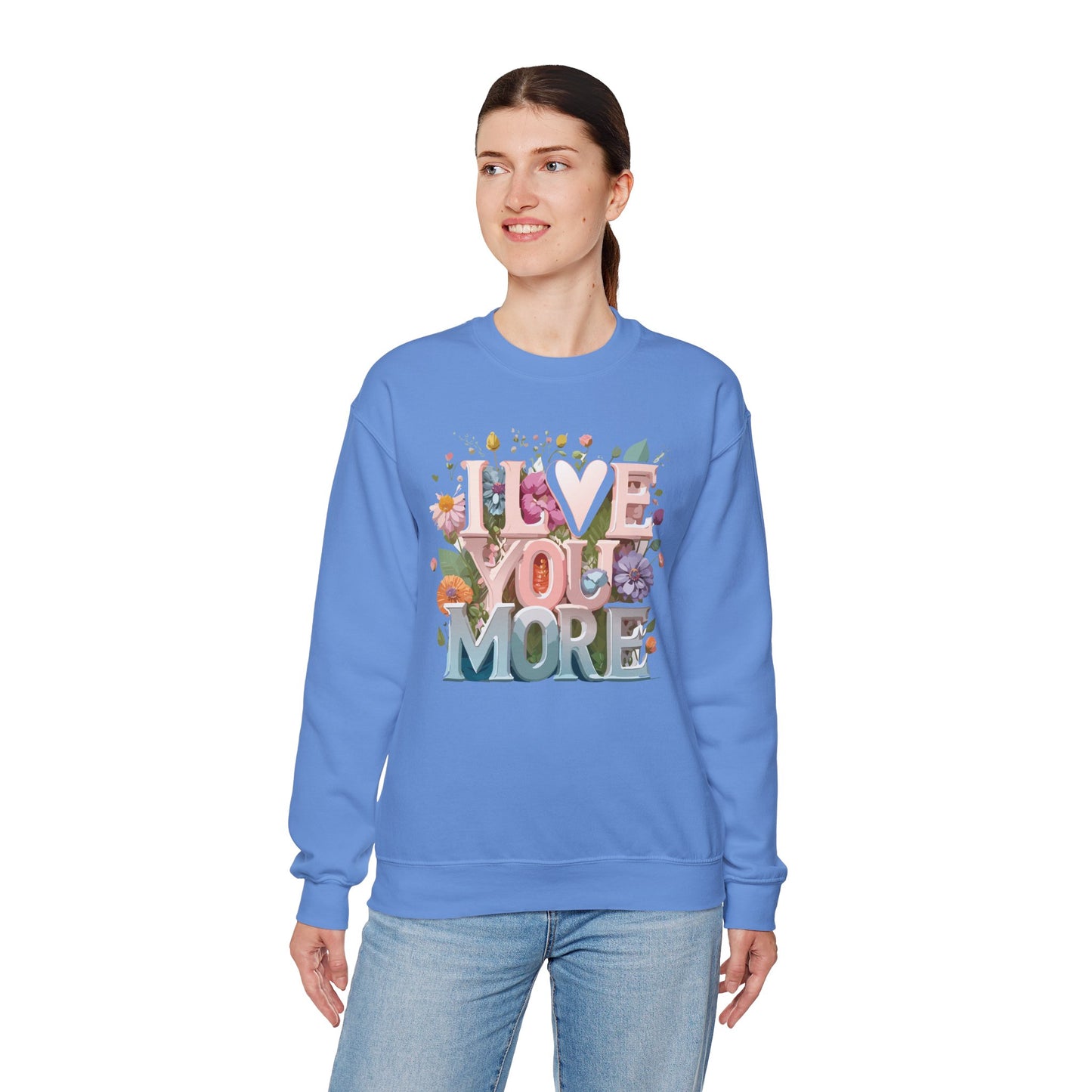 Floral Love Sweatshirt, Valentine's Day Sweatshirt, Love Flower Sweatshirt