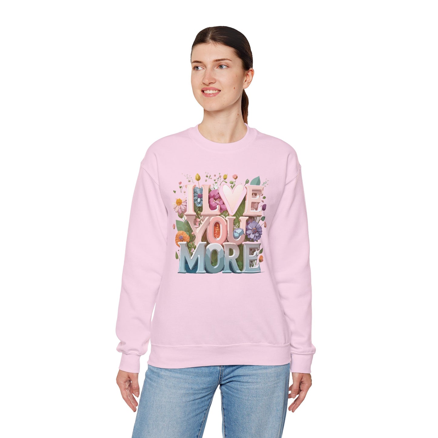 Floral Love Sweatshirt, Valentine's Day Sweatshirt, Love Flower Sweatshirt