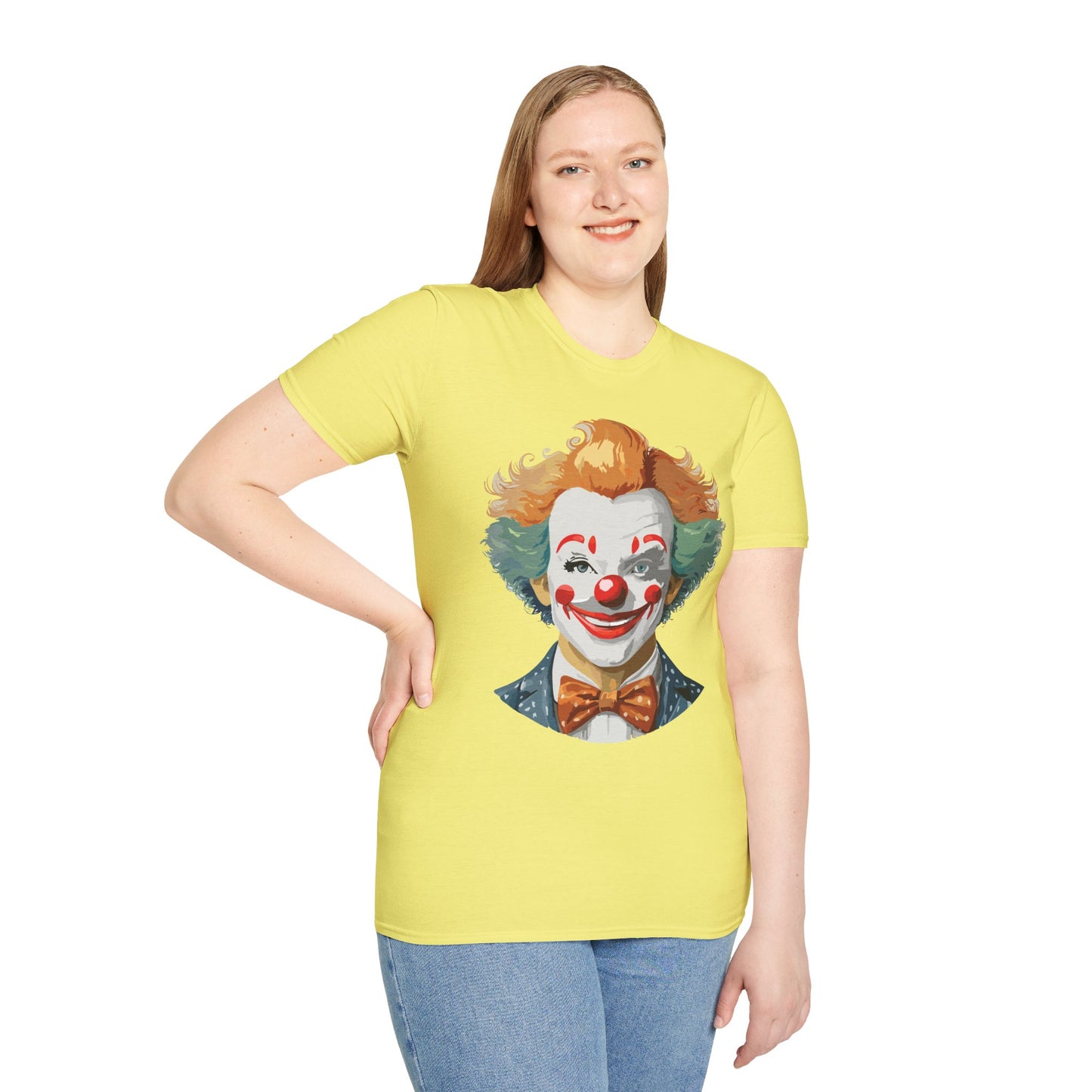 Clown Shirt, T Shirt with Clown, Funny Man Shirt, Tee Shirt with Funny Man, Circus Shirt, Shirt with Circus, Scary Man Shirt, Shirt with Scary Man