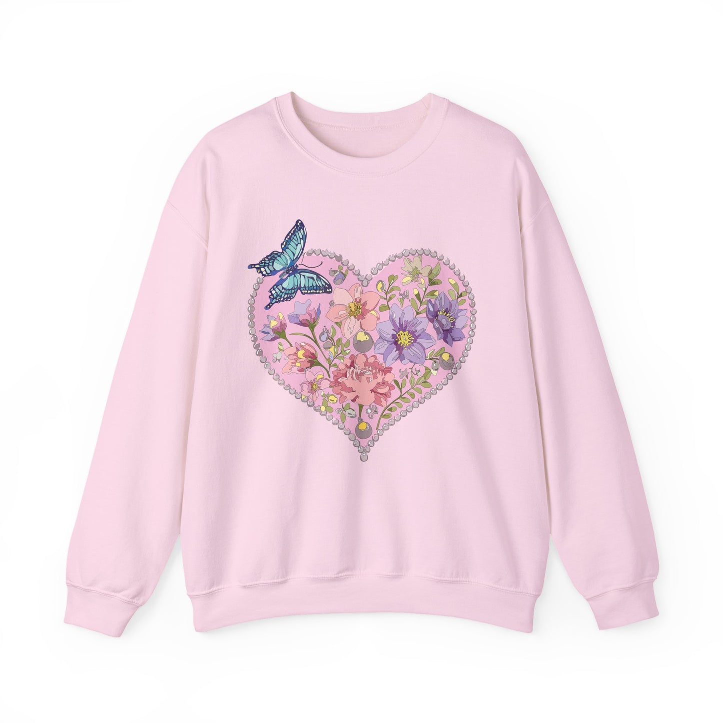 Floral Heart Sweatshirt, Floral Love Sweatshirt, Valentine's Day Sweatshirt, Heart Floral Sweatshirt
