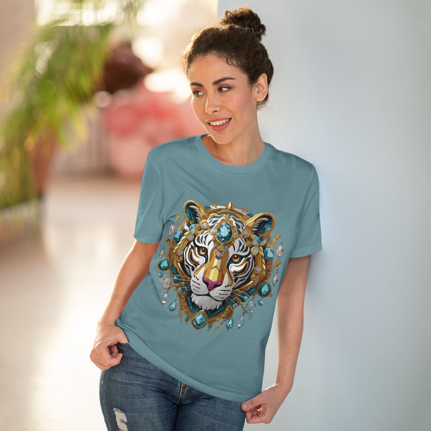 Organic T-shirt with Animals - Tiger