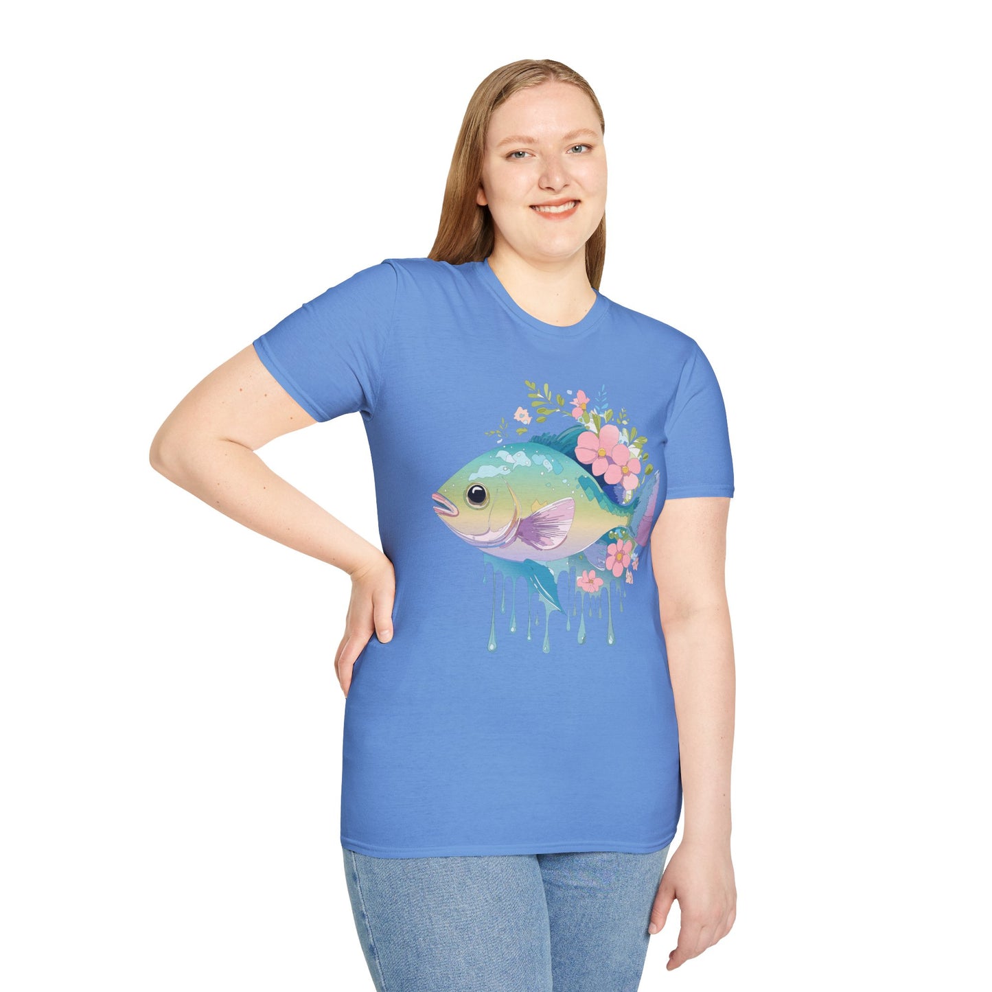Fish Art Design Shirt, T Shirt with Fish, Graphic Shirt, Tee Shirt with Graphic Design, Shirt with Fish Graphic Art