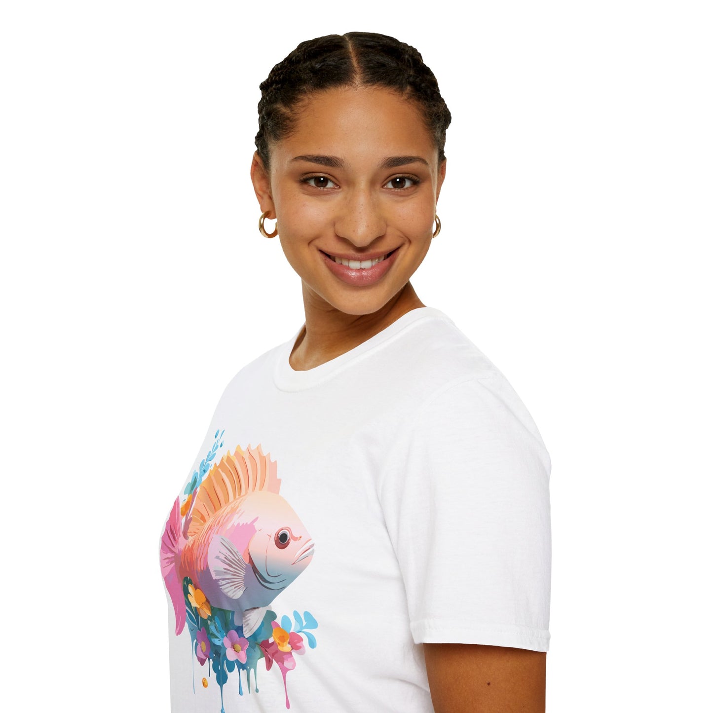 Fish Art Design Shirt, T Shirt with Fish, Graphic Shirt, Tee Shirt with Graphic Design, Shirt with Fish Graphic Art