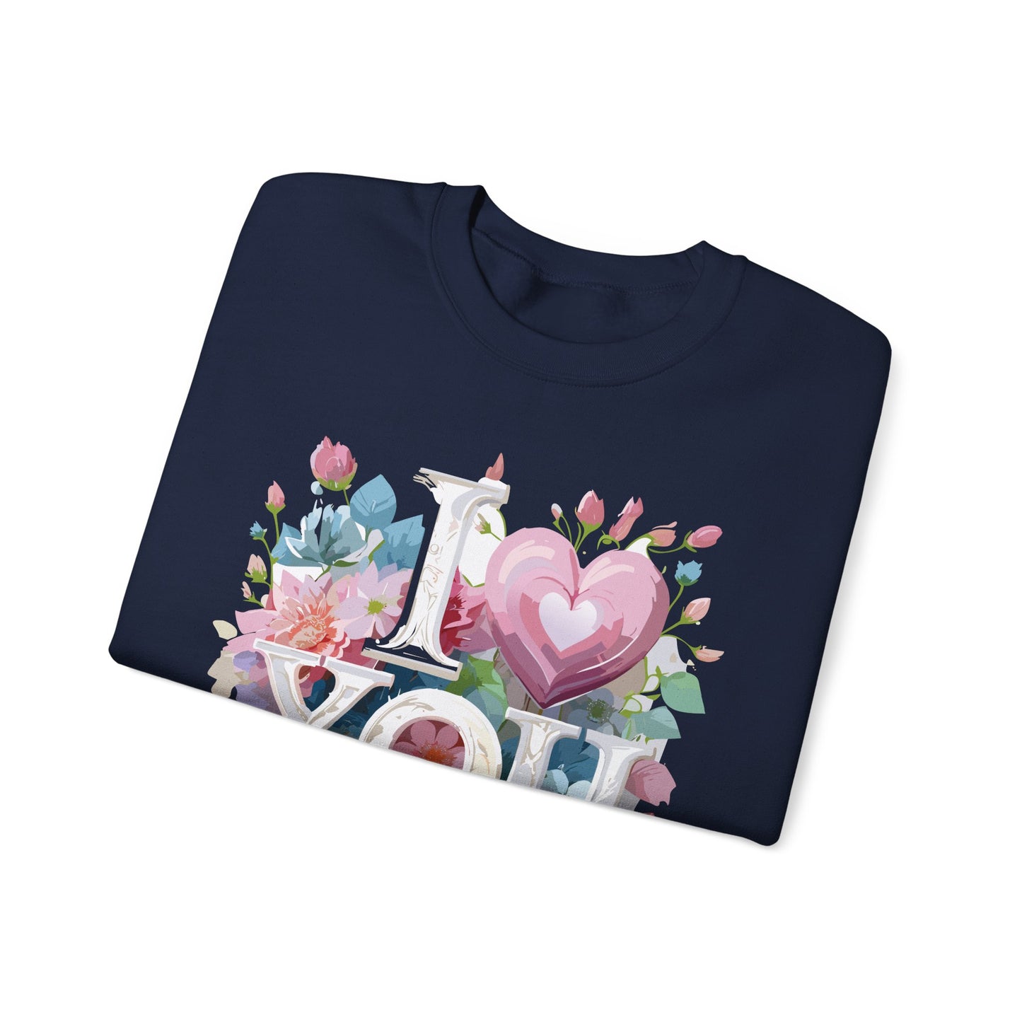 Floral Love Sweatshirt, Valentine's Day Sweatshirt, Love Flower Sweatshirt