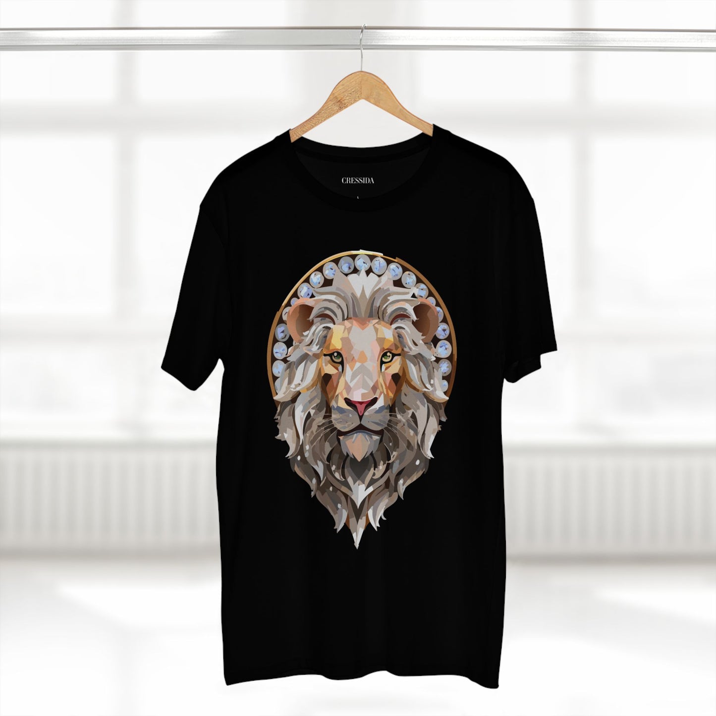 Unisex Animal Print Tee With Antique Medallion Art Design Graphic