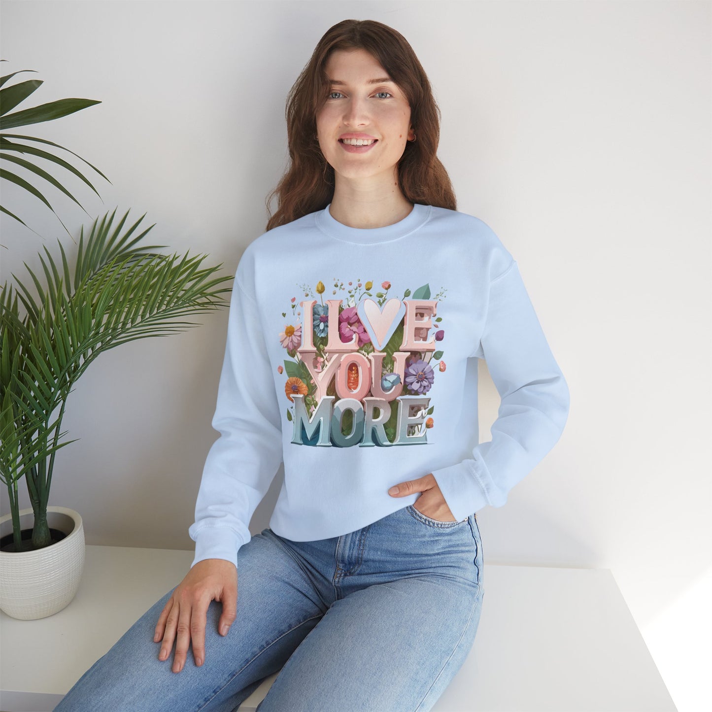 Floral Love Sweatshirt, Valentine's Day Sweatshirt, Love Flower Sweatshirt