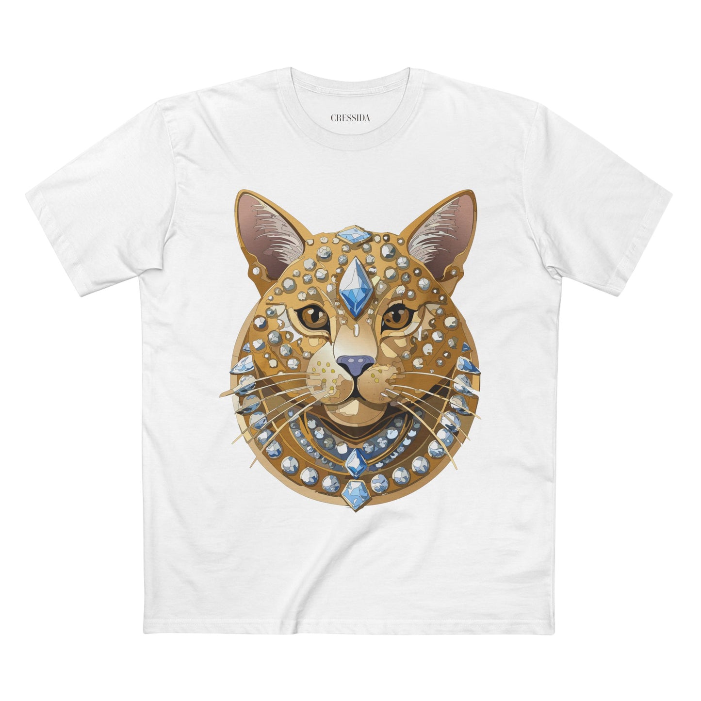 Unisex Premium Cotton Tee Shirt With Antique Animal Medallion Design