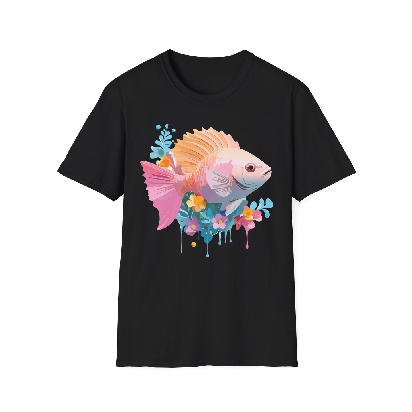 Fish Art Design Shirt, T Shirt with Fish, Graphic Shirt, Tee Shirt with Graphic Design, Shirt with Fish Graphic Art